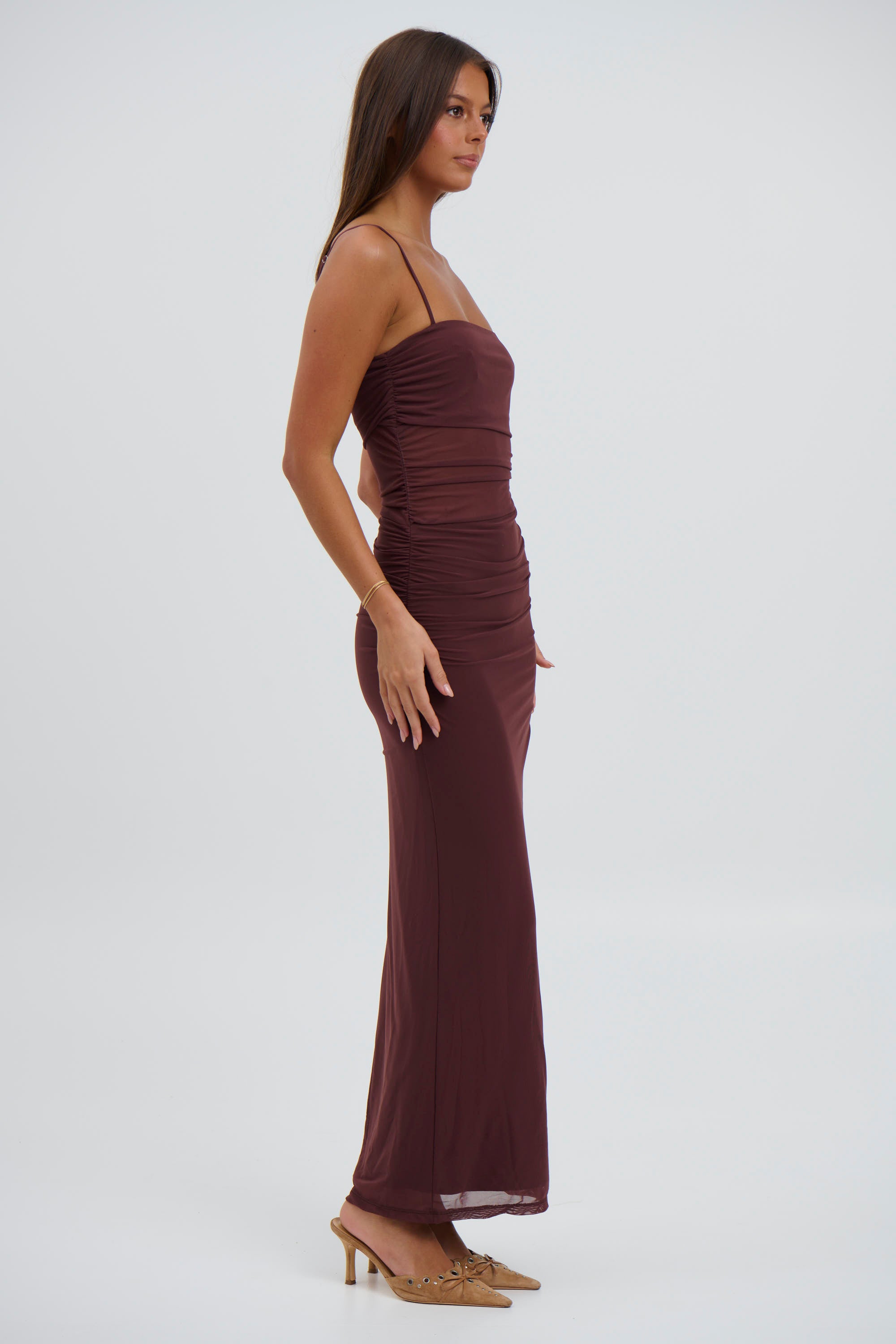 Rumi Maxi Dress Chocolate - FINAL SALE