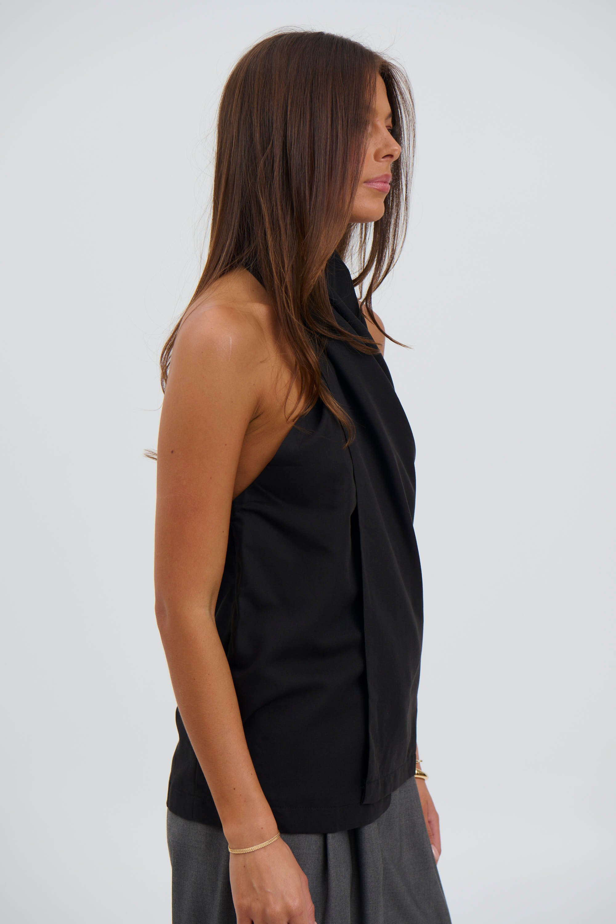 Monika Wrap Top Black