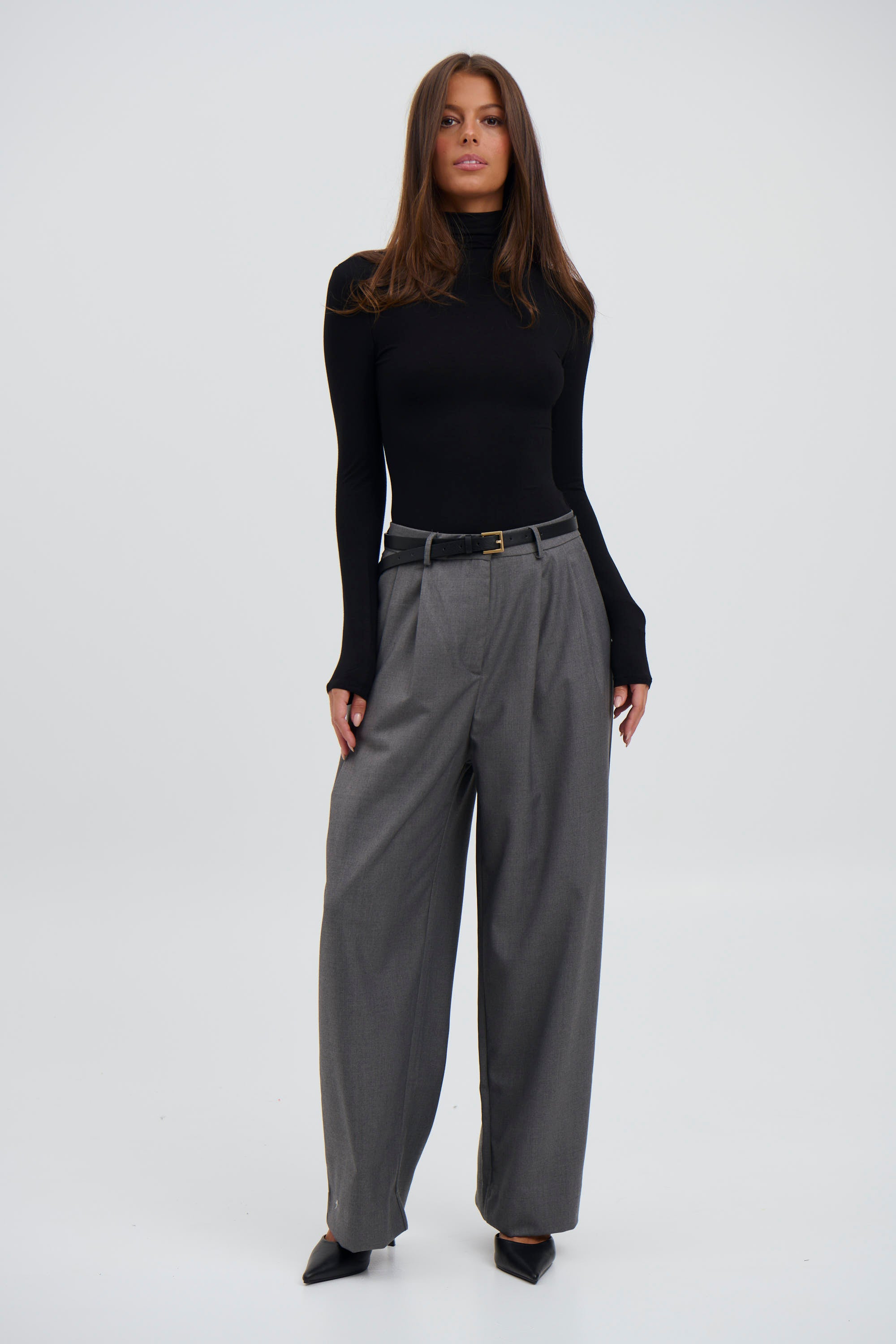 Jazmin Long Sleeve Bodysuit Black - FINAL SALE