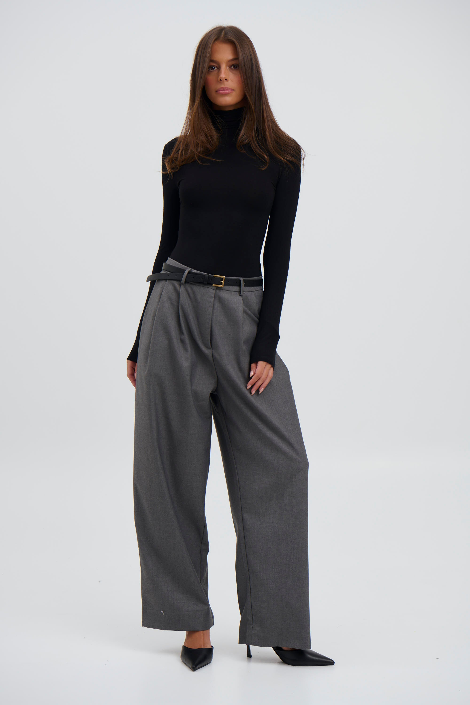 Jazmin Long Sleeve Bodysuit Black - FINAL SALE