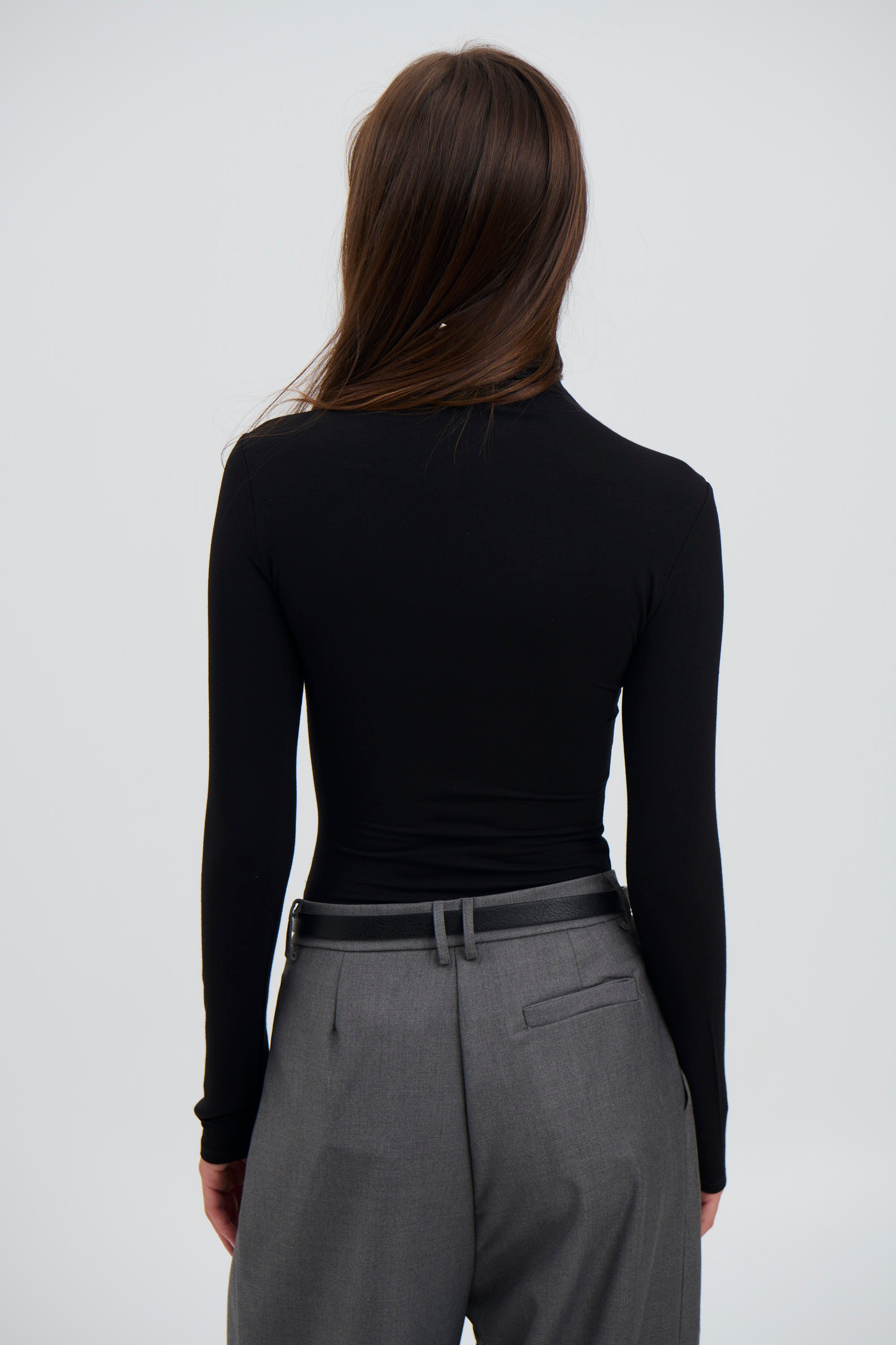 Jazmin Long Sleeve Bodysuit Black - FINAL SALE