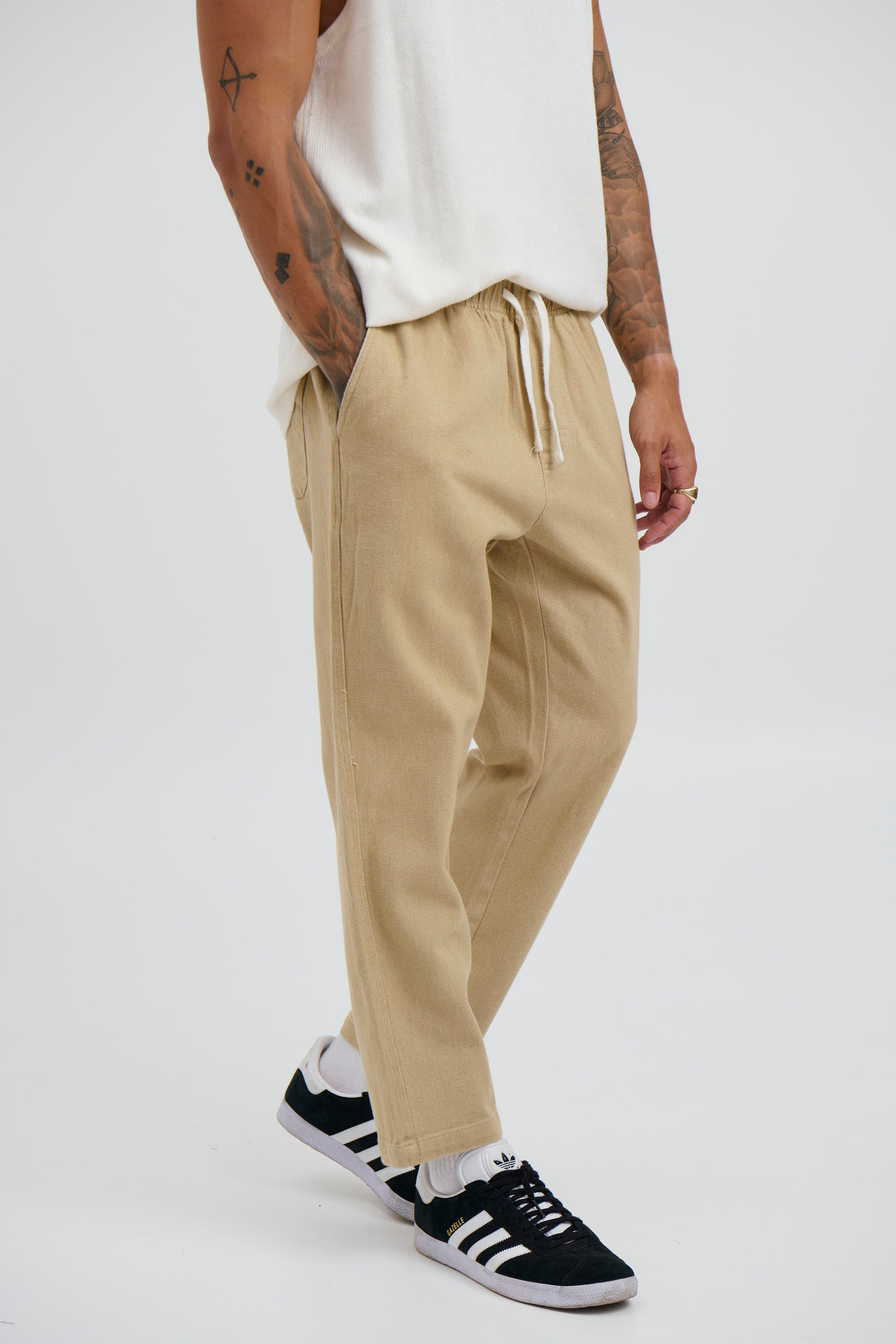 Drill Jogger Pant Sand - FINAL SALE