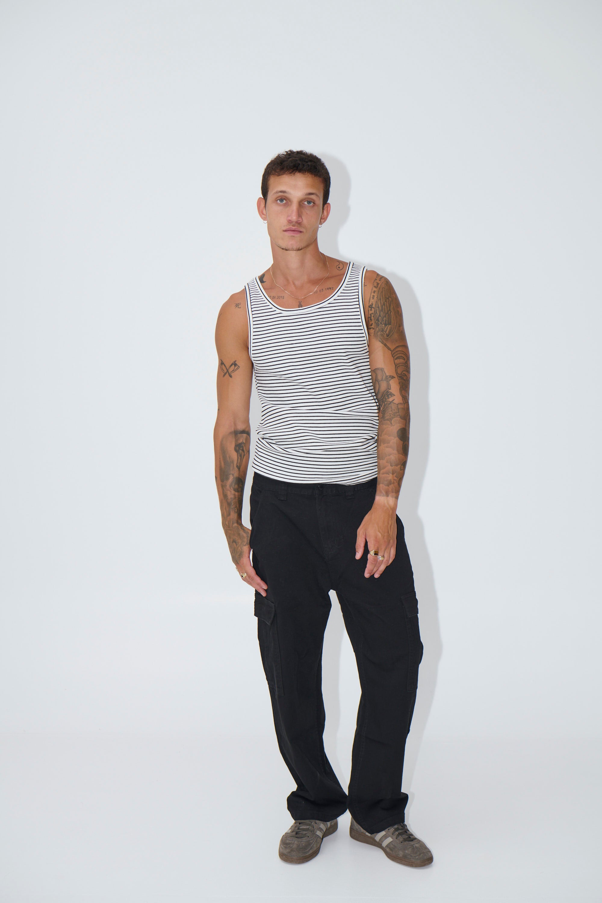 NTH Fitted Ribbed Tank Stripe - FINAL SALE