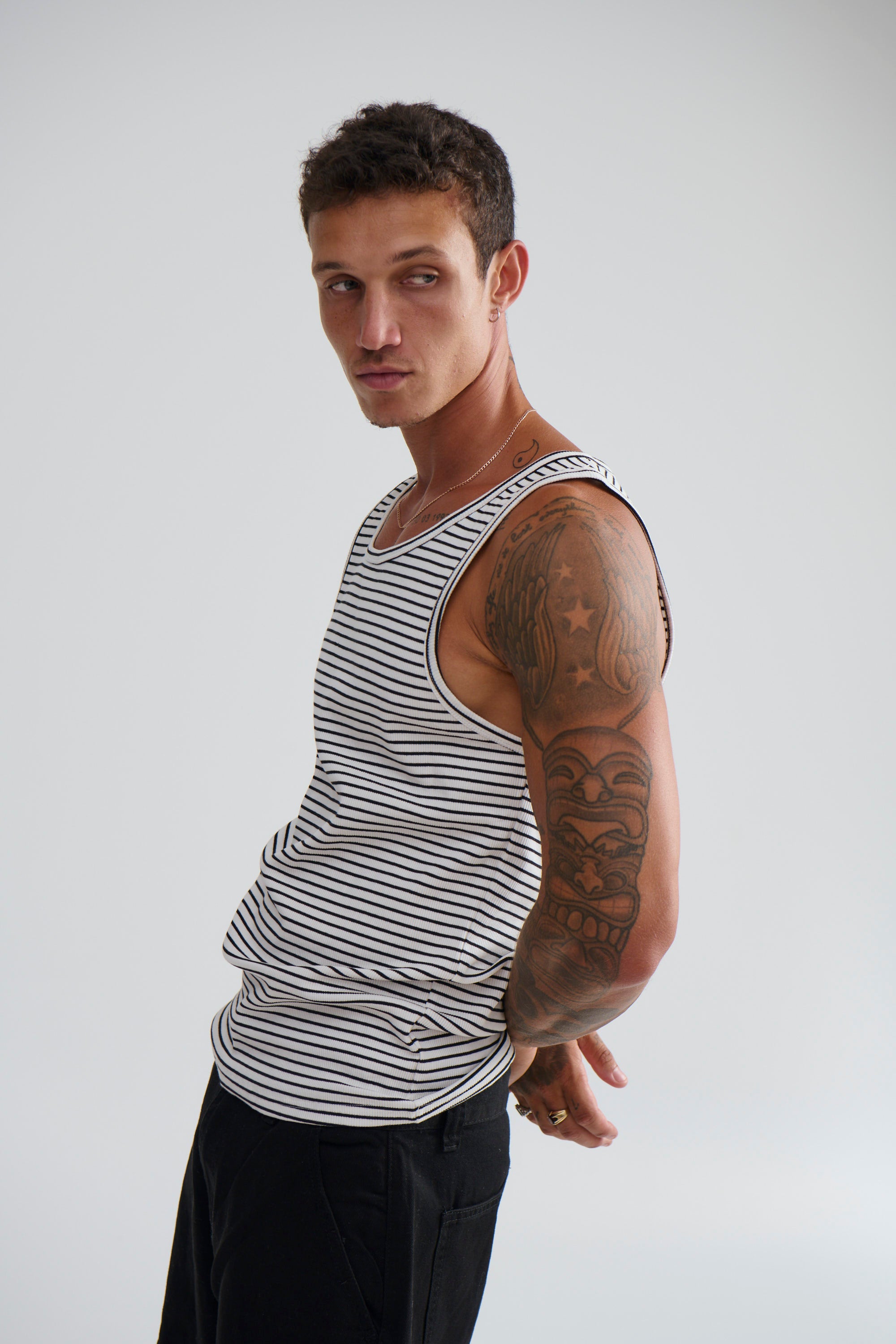 NTH Fitted Ribbed Tank Stripe - FINAL SALE