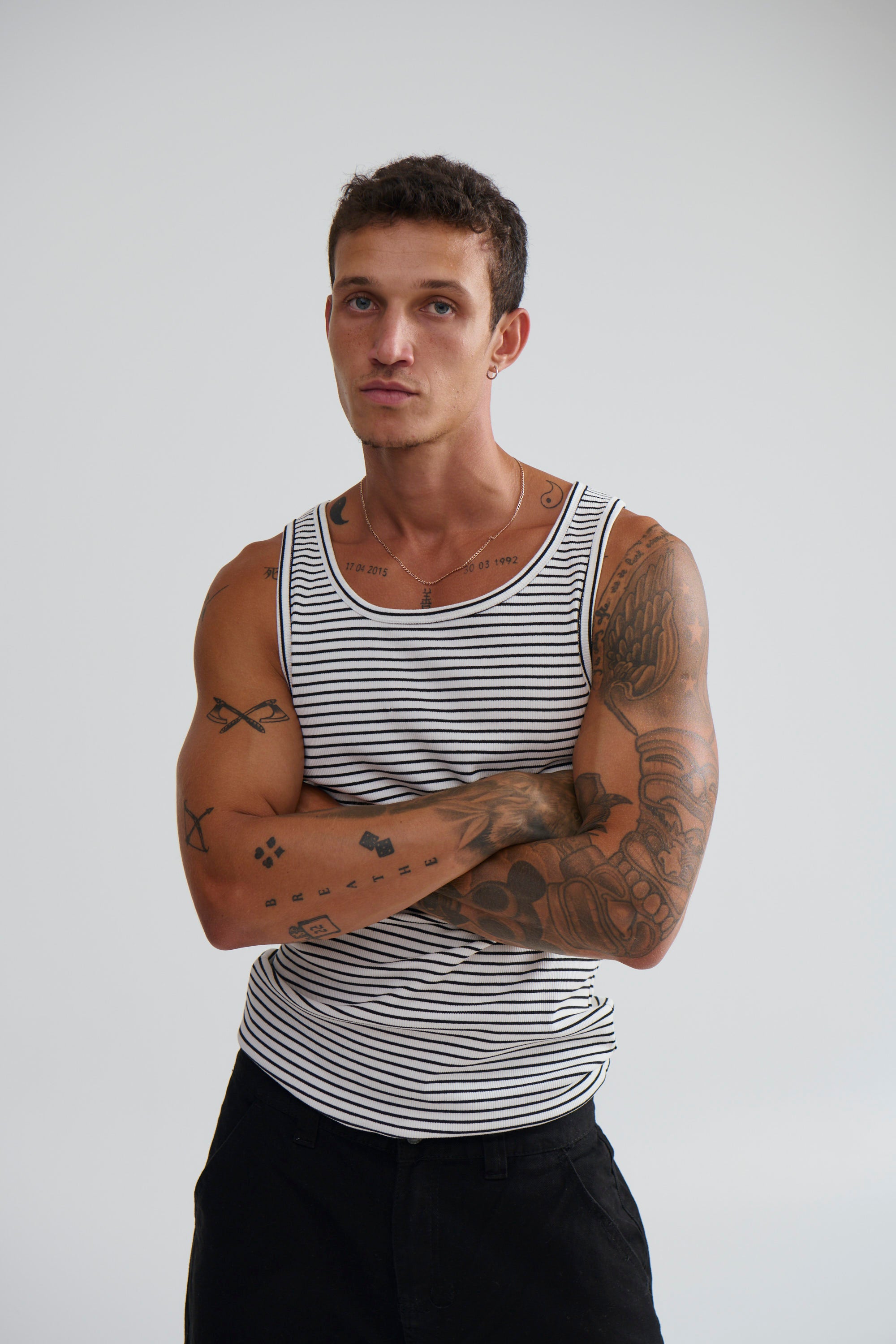 NTH Fitted Ribbed Tank Stripe - FINAL SALE