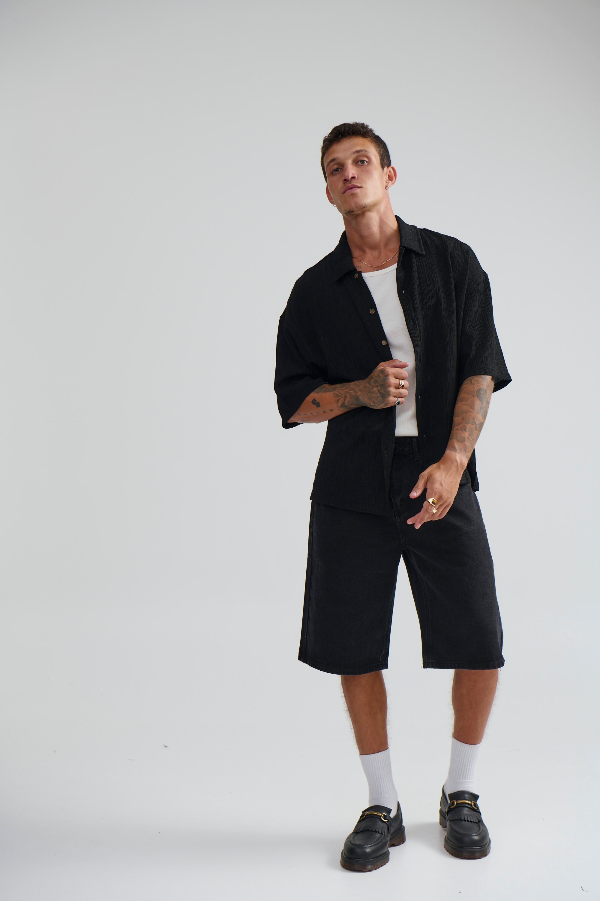 Scott Short Sleeve Shirt Black - FINAL SALE