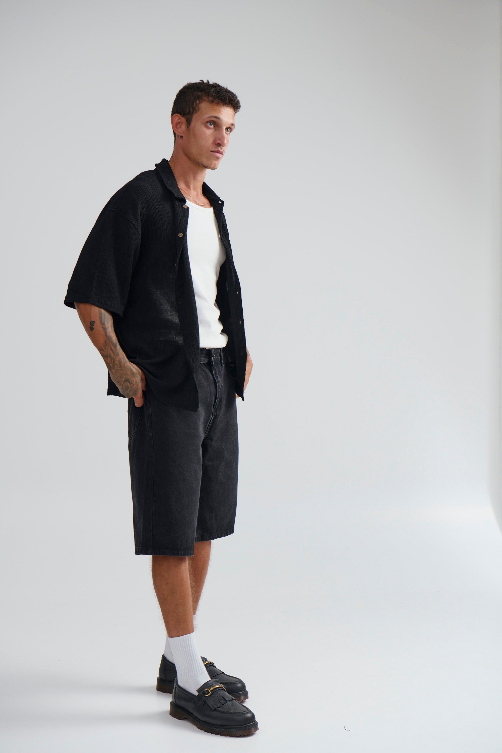 Scott Short Sleeve Shirt Black - FINAL SALE