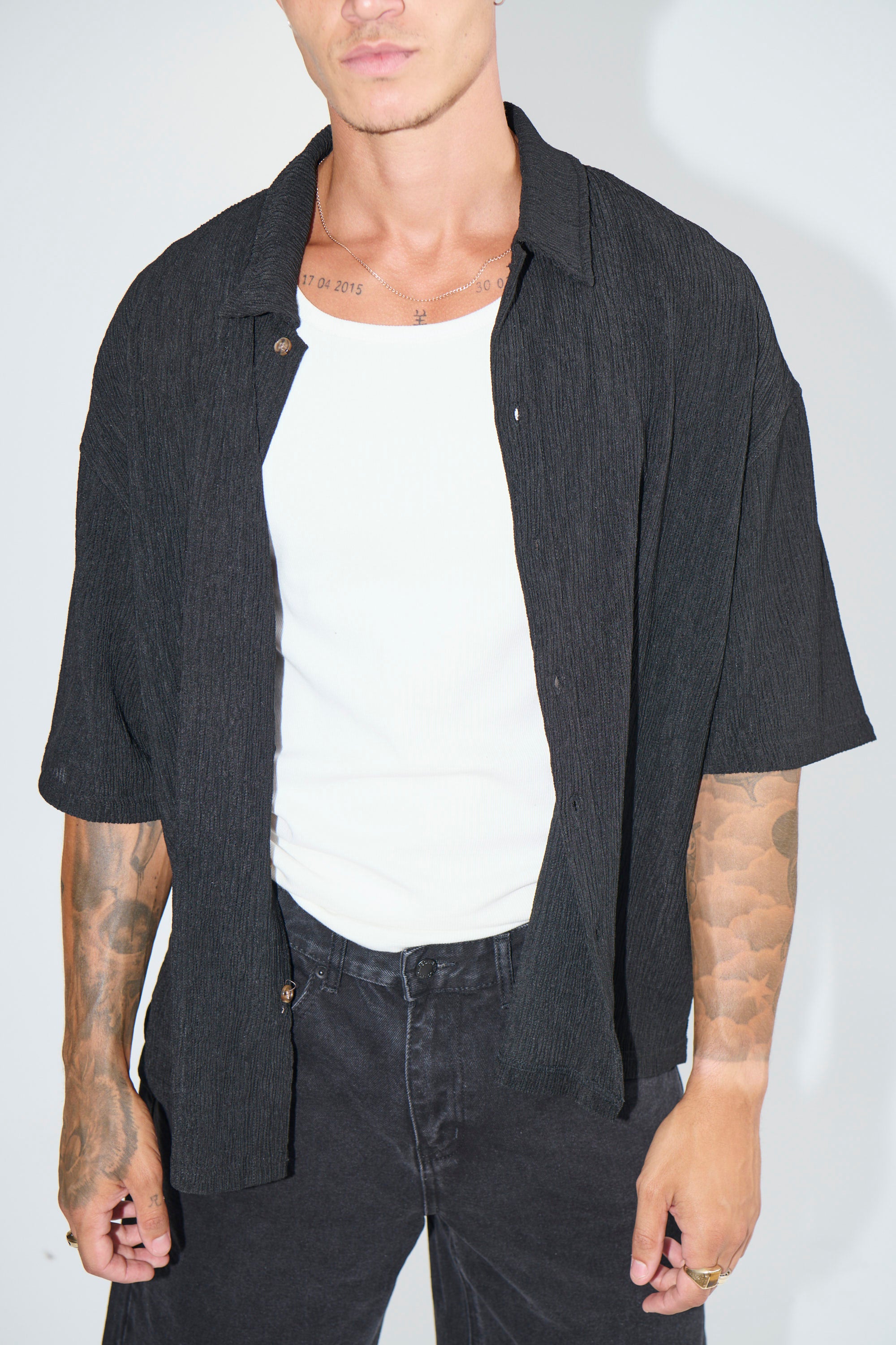 Scott Short Sleeve Shirt Black - FINAL SALE
