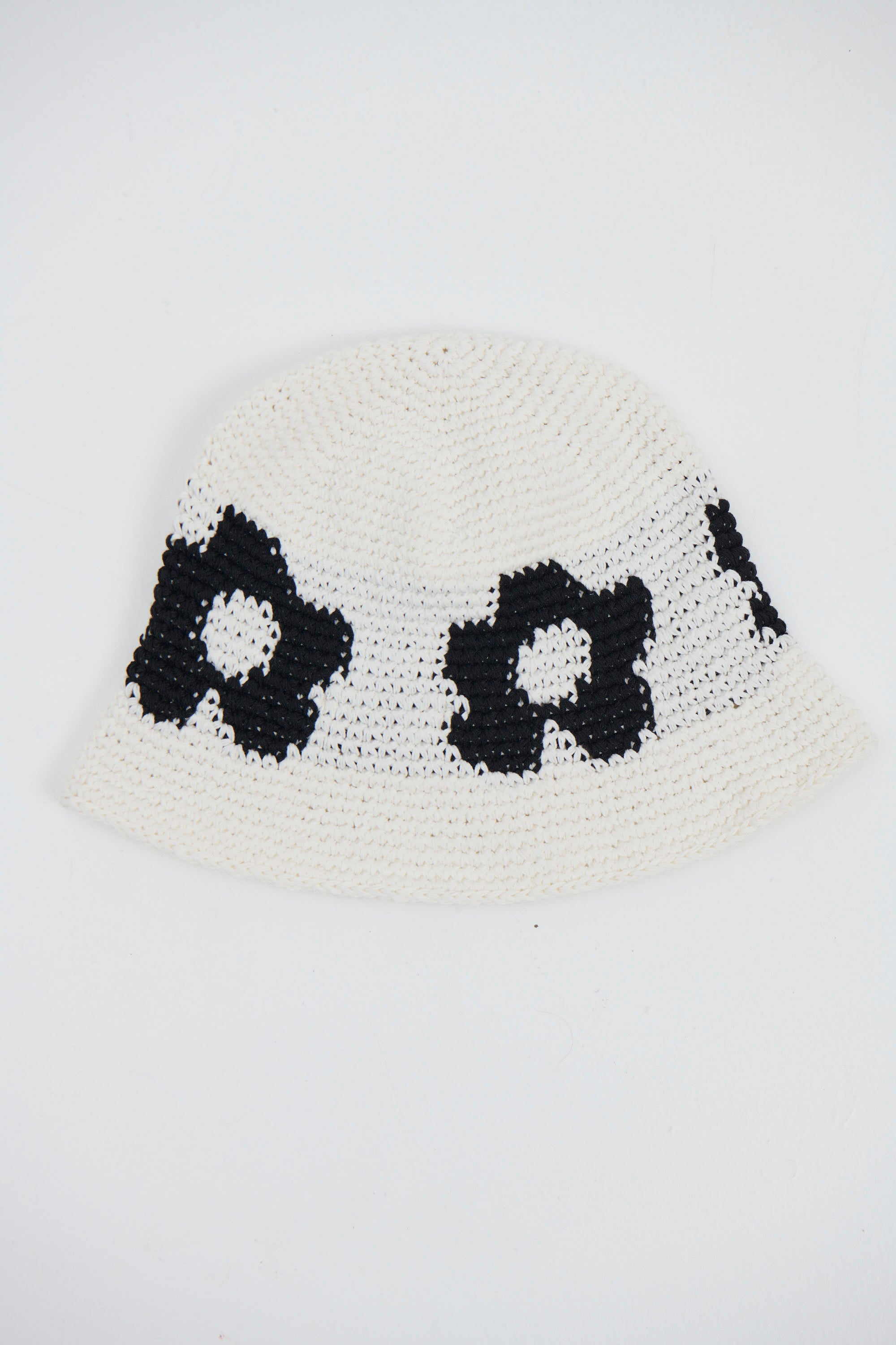 Crochet Bucket Hat Flower White - FINAL SALE