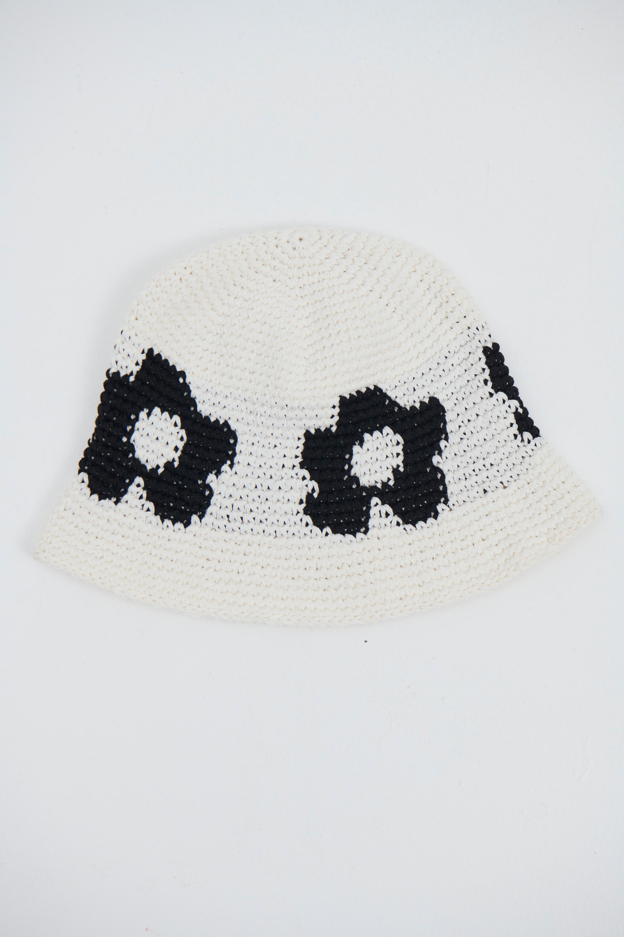Crochet Bucket Hat Flower White - FINAL SALE