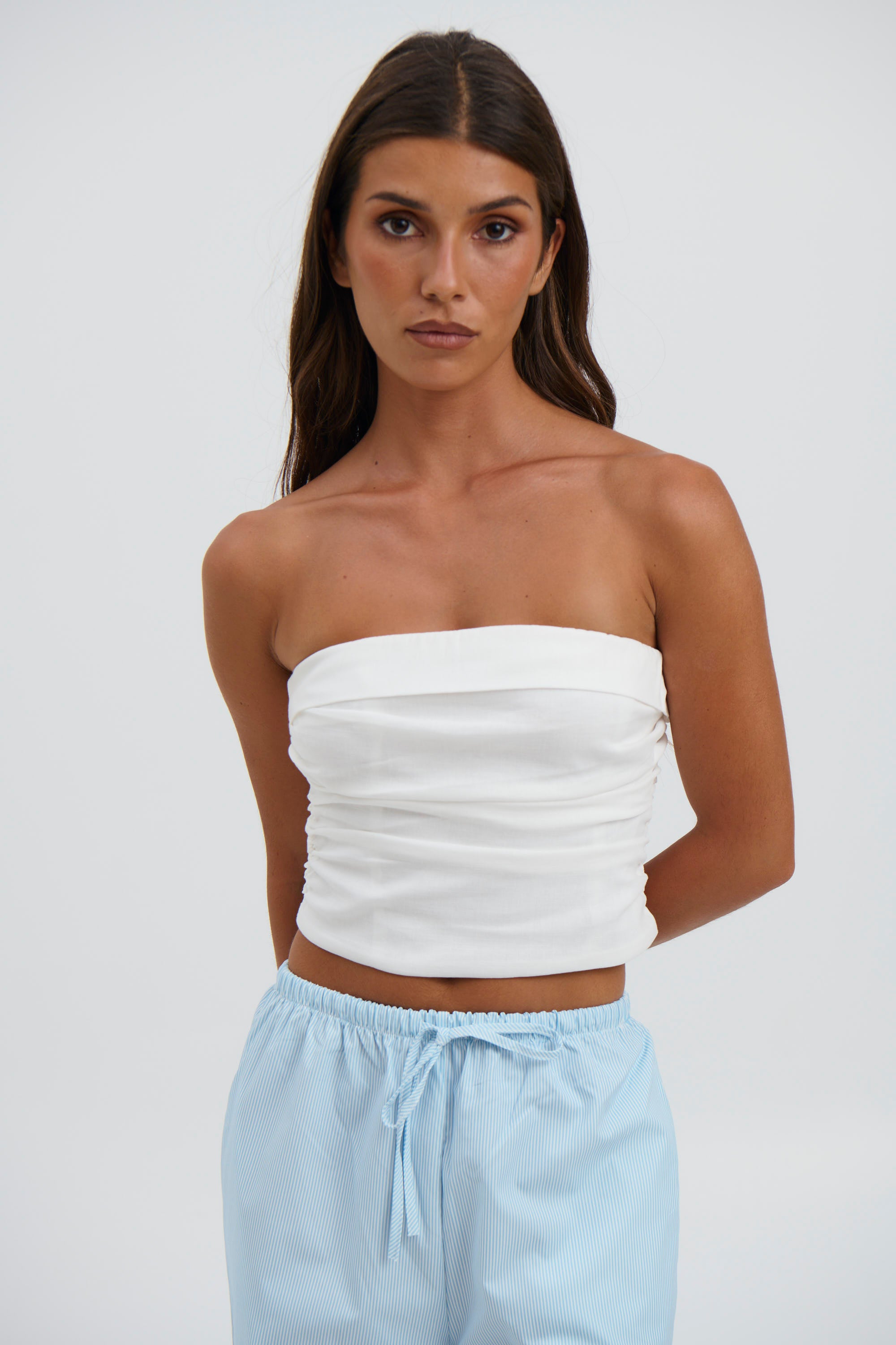 Lola Strapless Top White - FINAL SALE