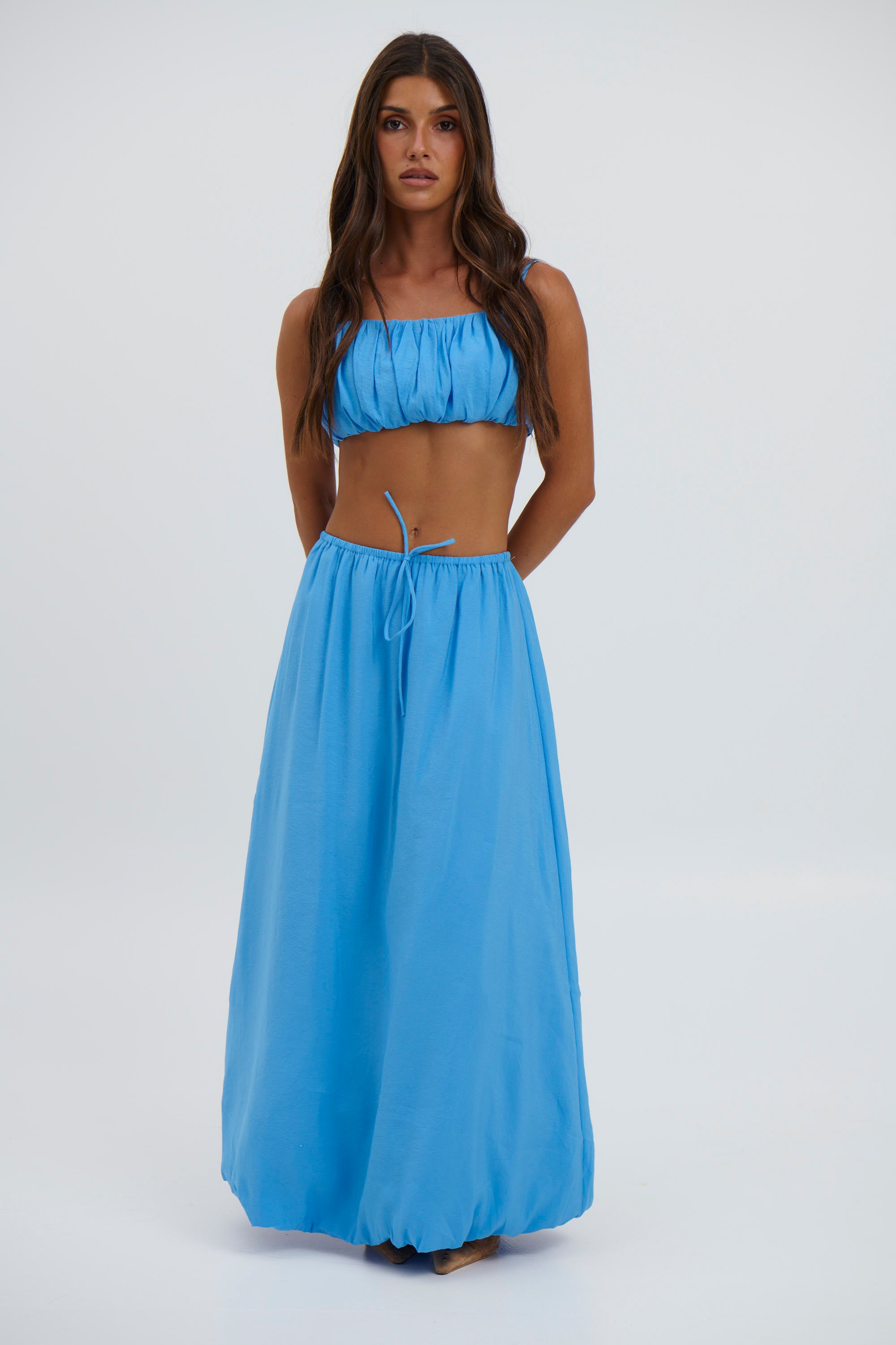 Zarela Maxi Skirt Blue - FINAL SALE