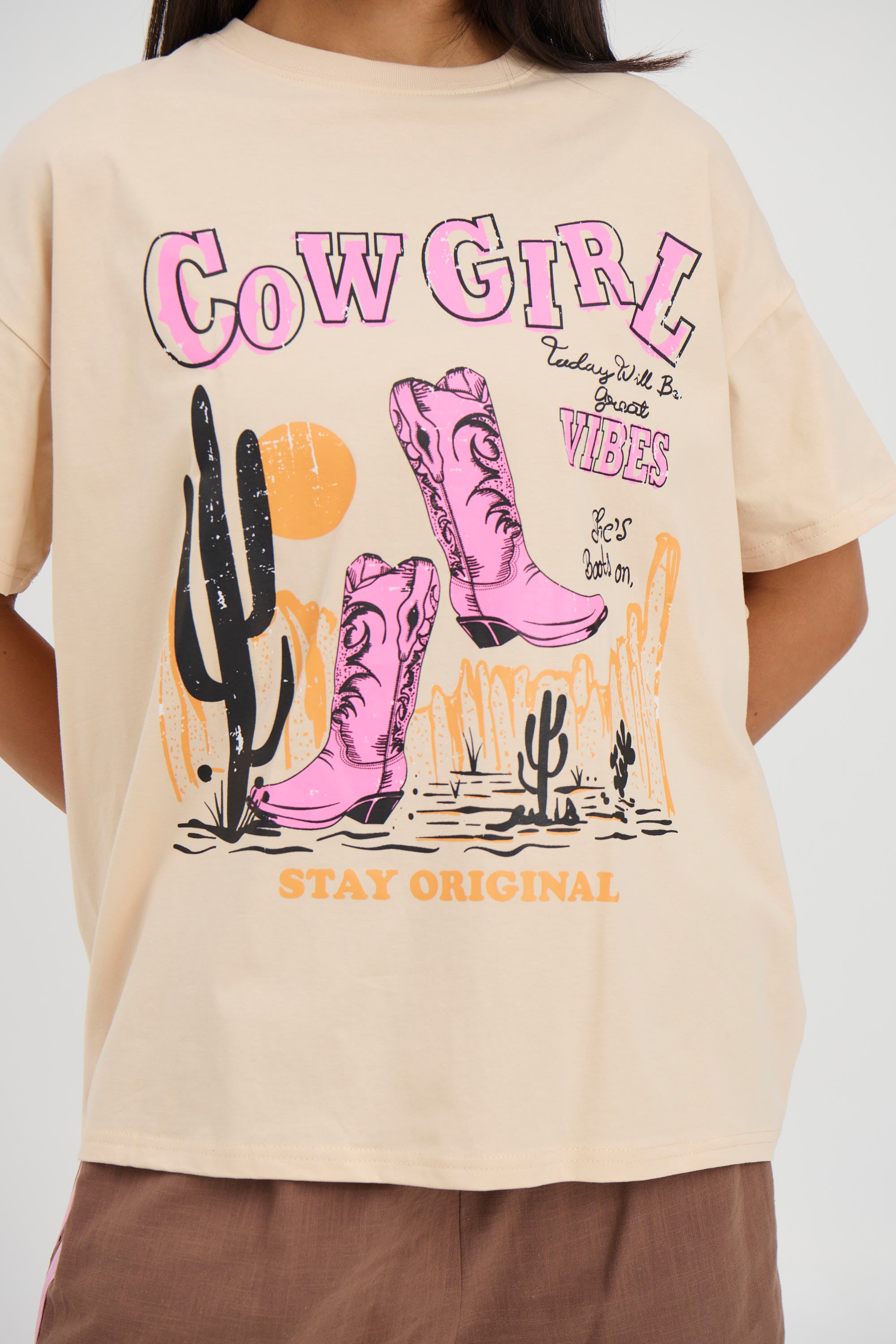 Cowgirl Vibes Top Beige