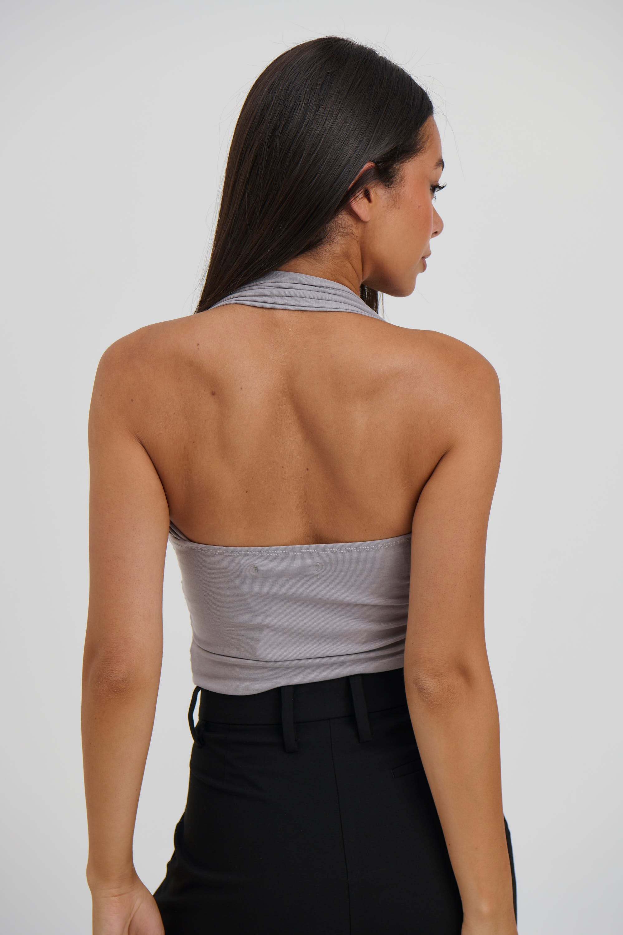 Scarlett Halter Top Grey