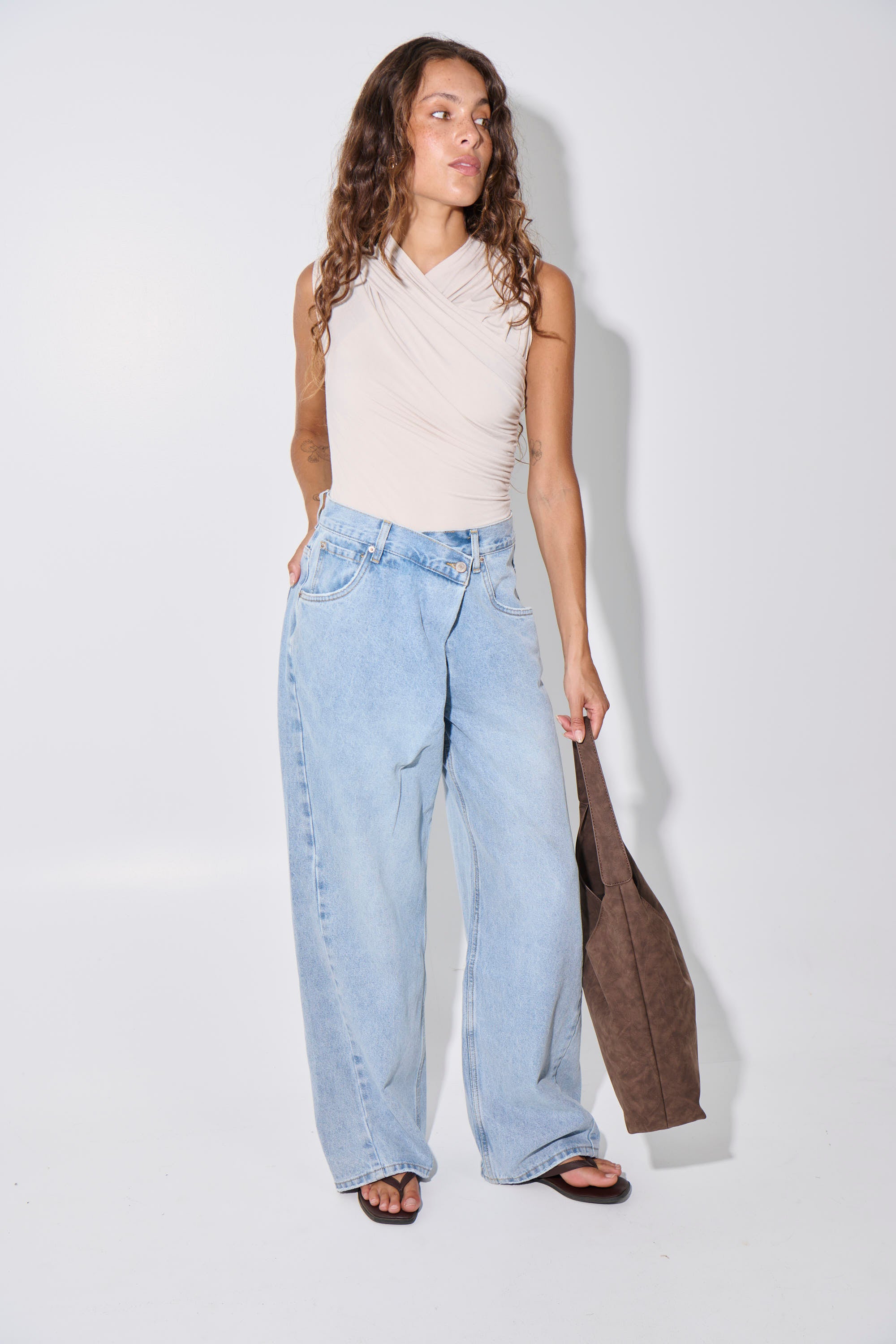 Palace Fold Waist Jean Sunday Blue