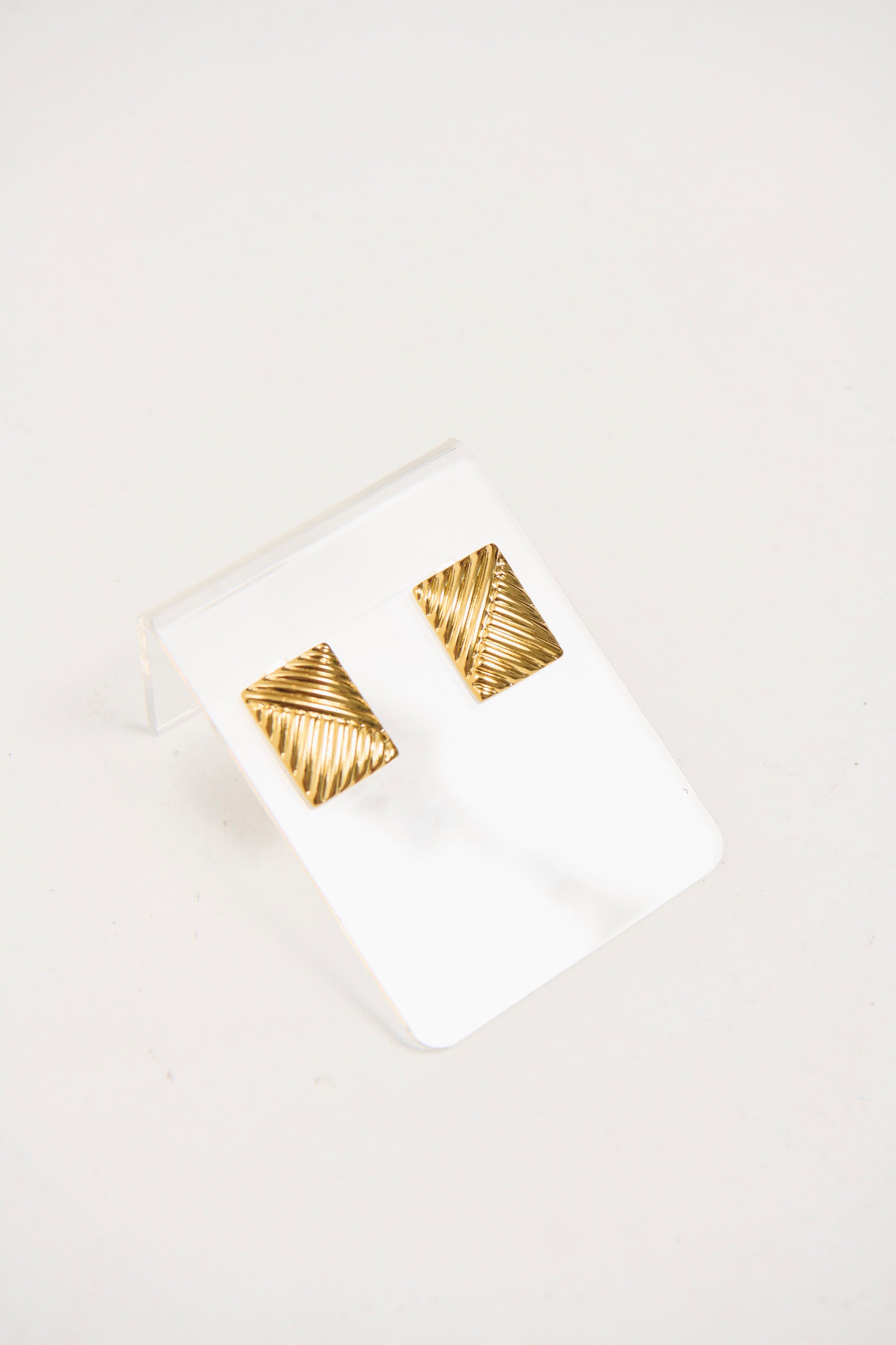 Square detail Earring 18K Gold Plated