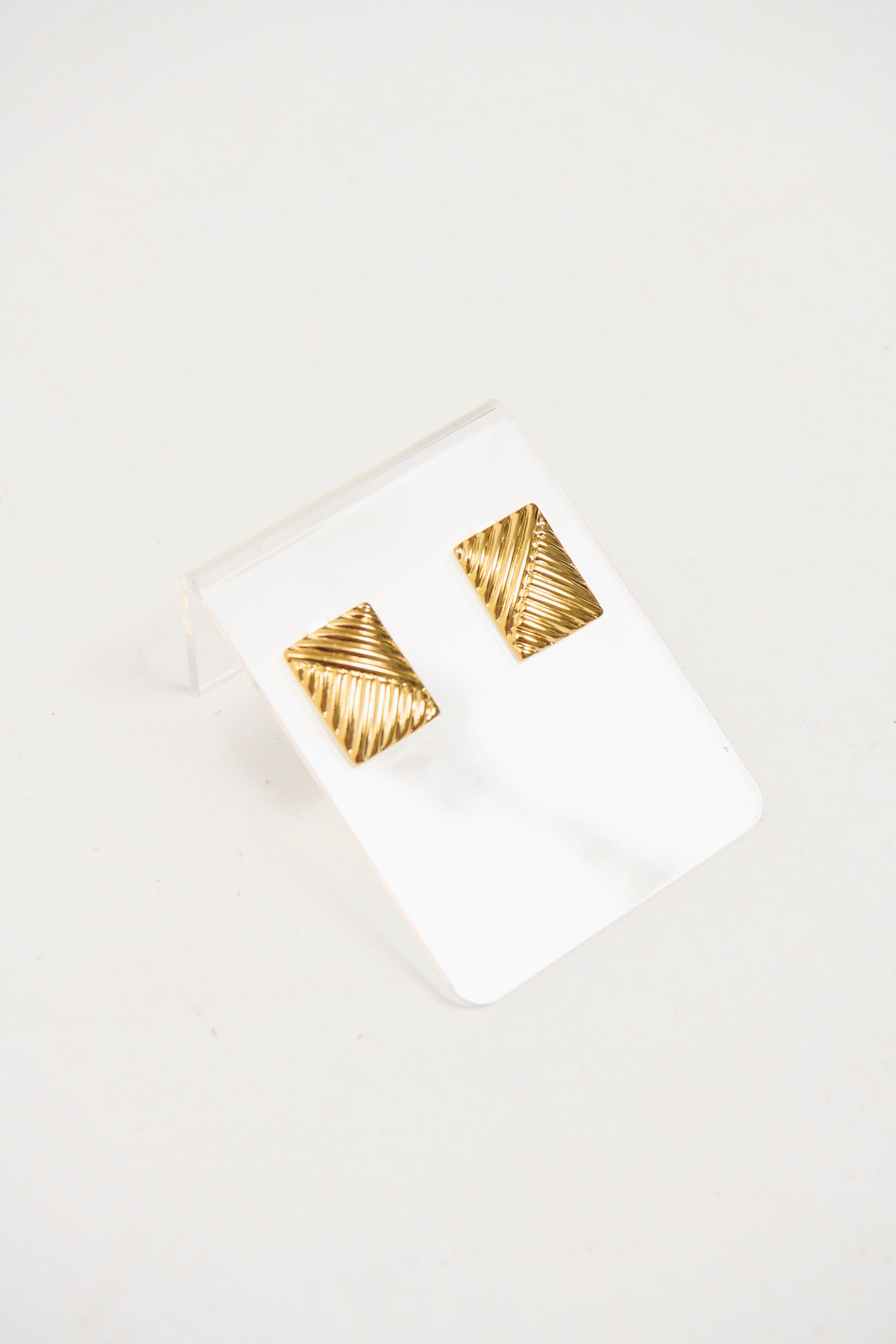 Square detail Earring 18K Gold Plated