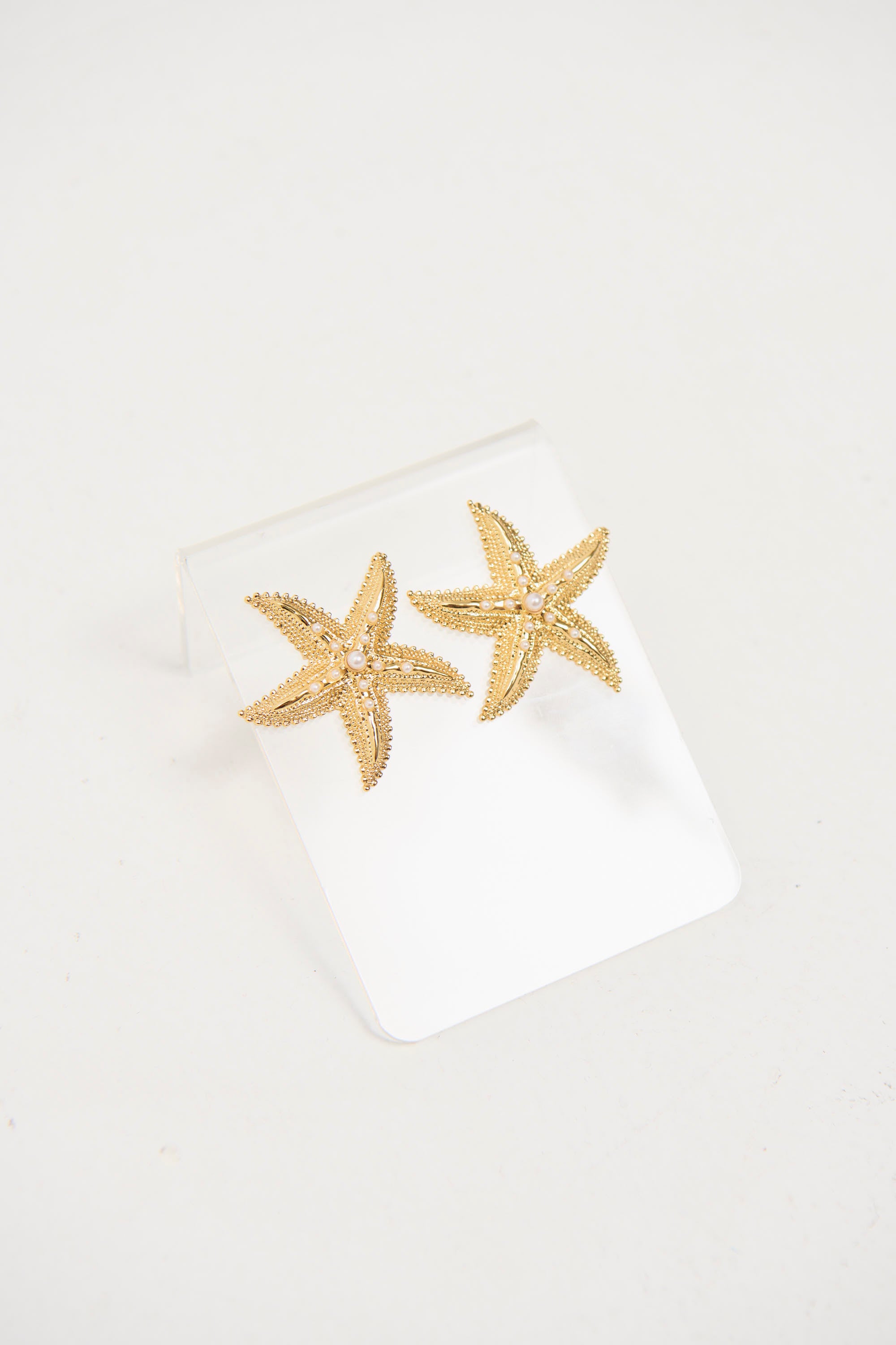 Pearl Starfish Earring 18K Gold Plated