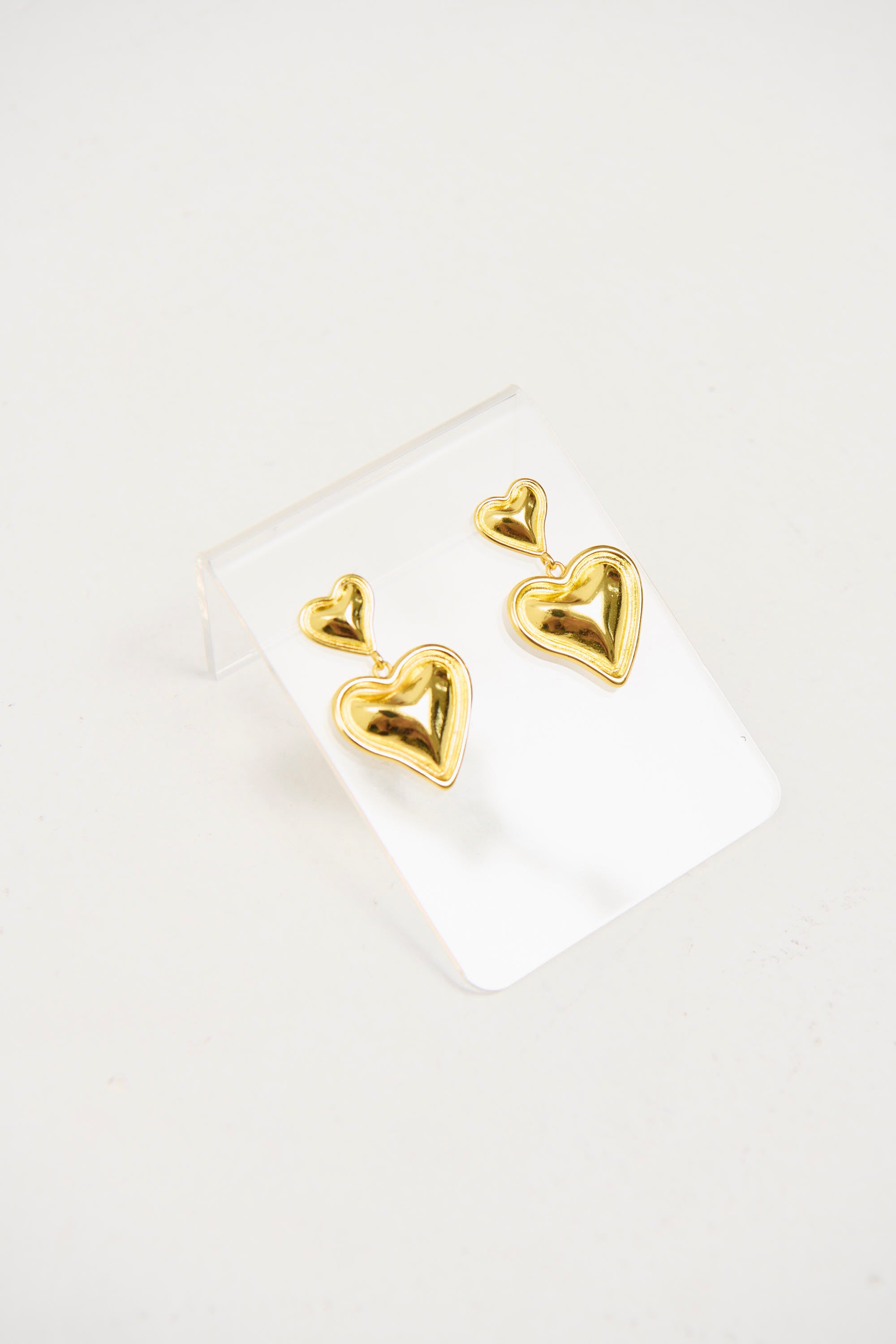 Double Heart Earring Gold