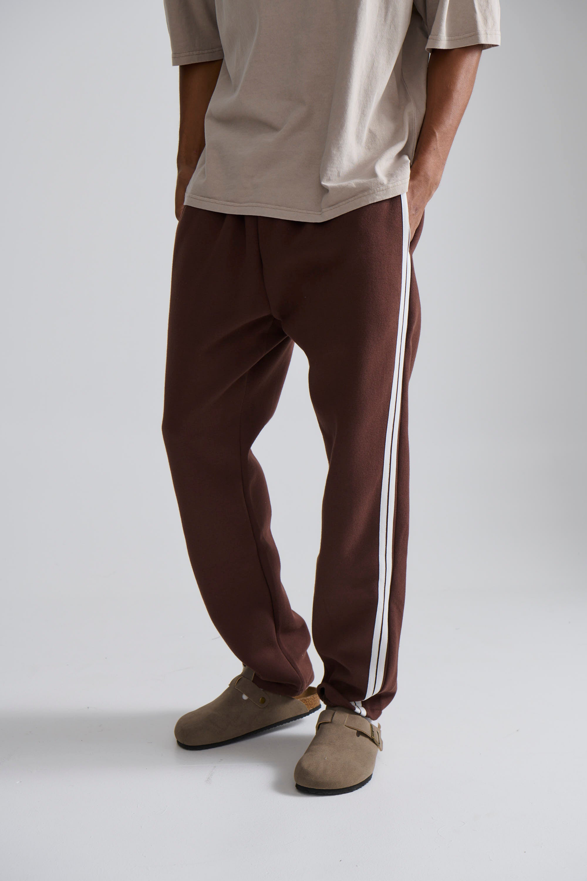 Track Panel Pant Choc - FINAL SALE