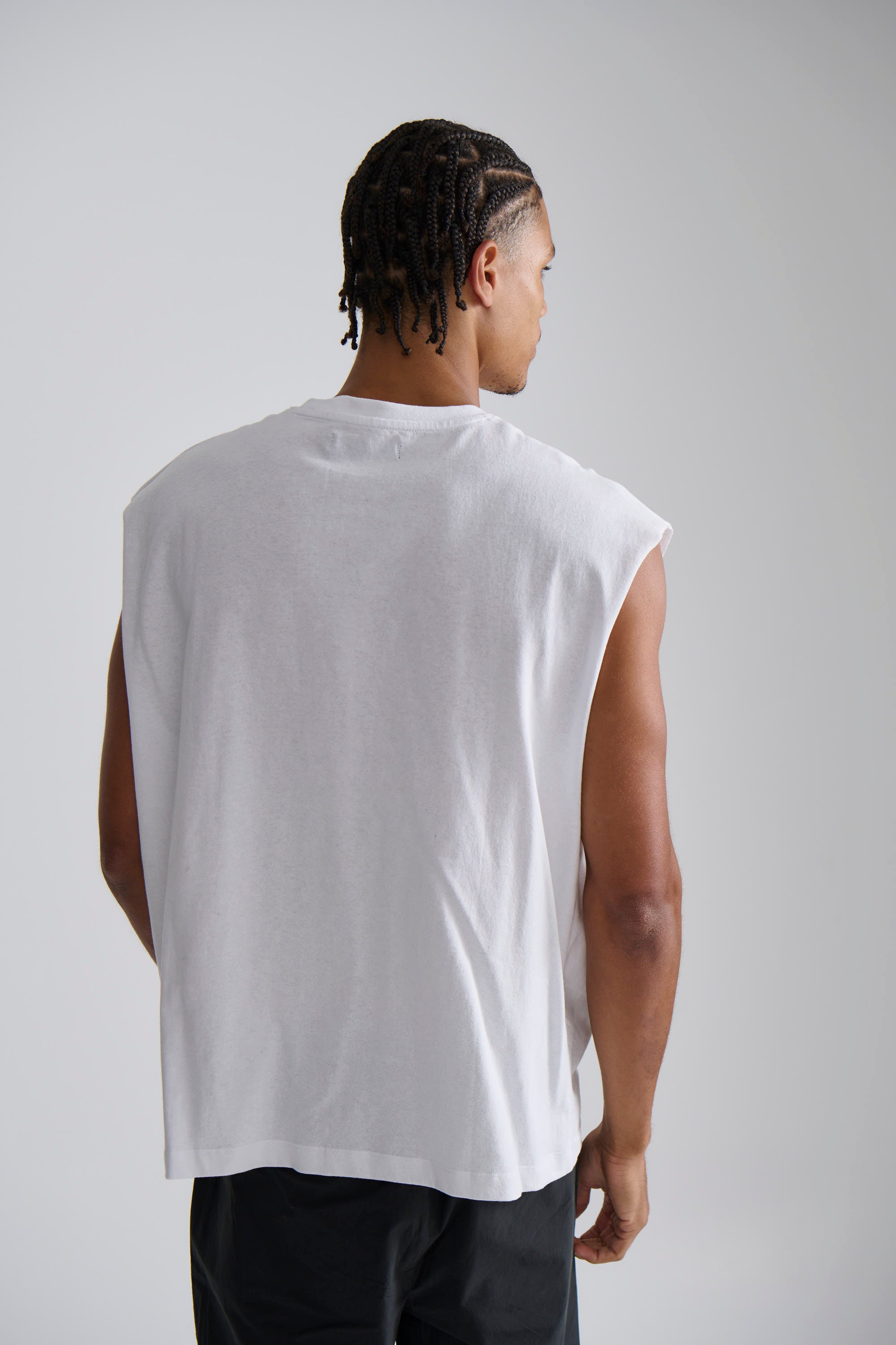 Elijah Soft Cotton Tank White