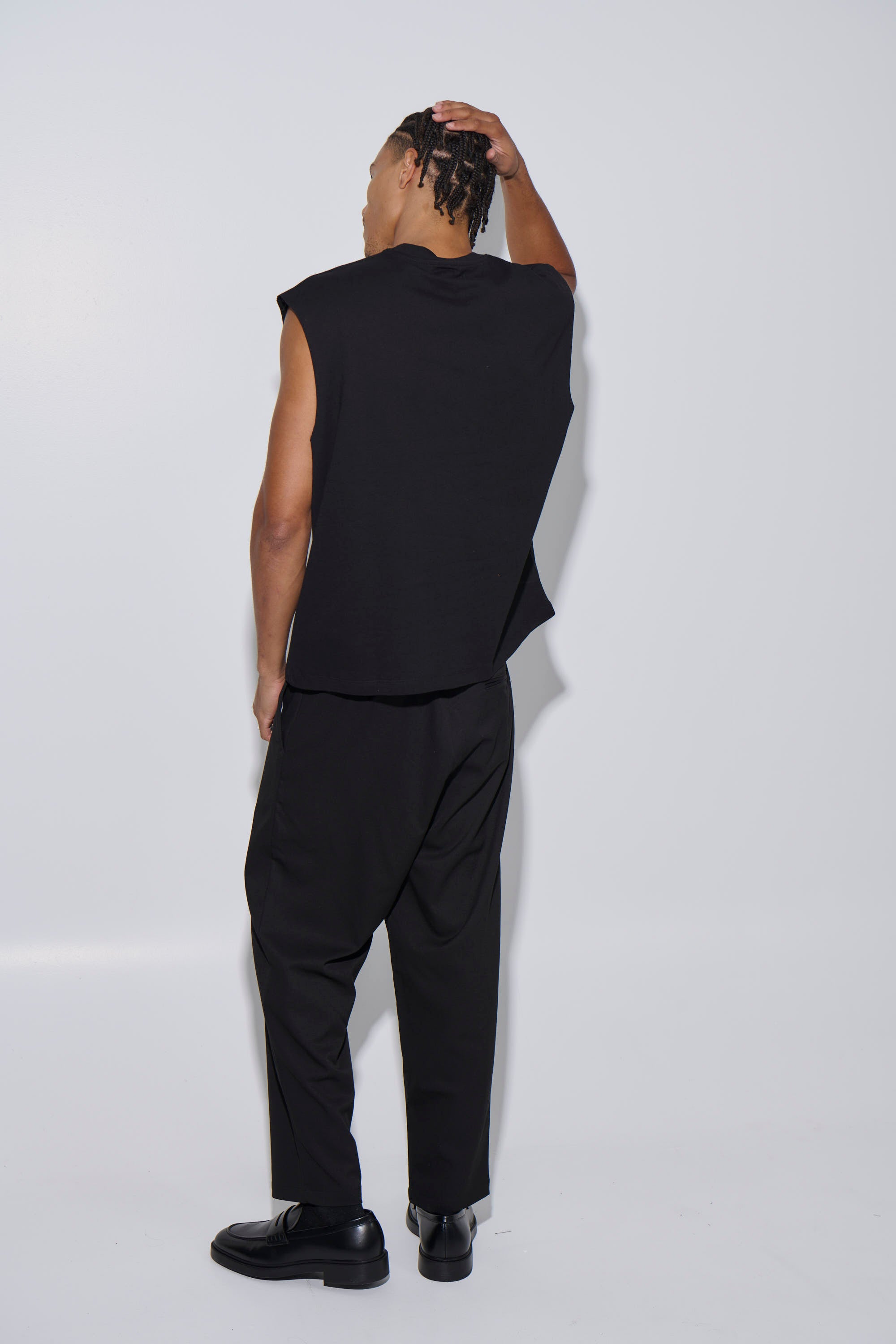 Elijah Soft Cotton Tank Black