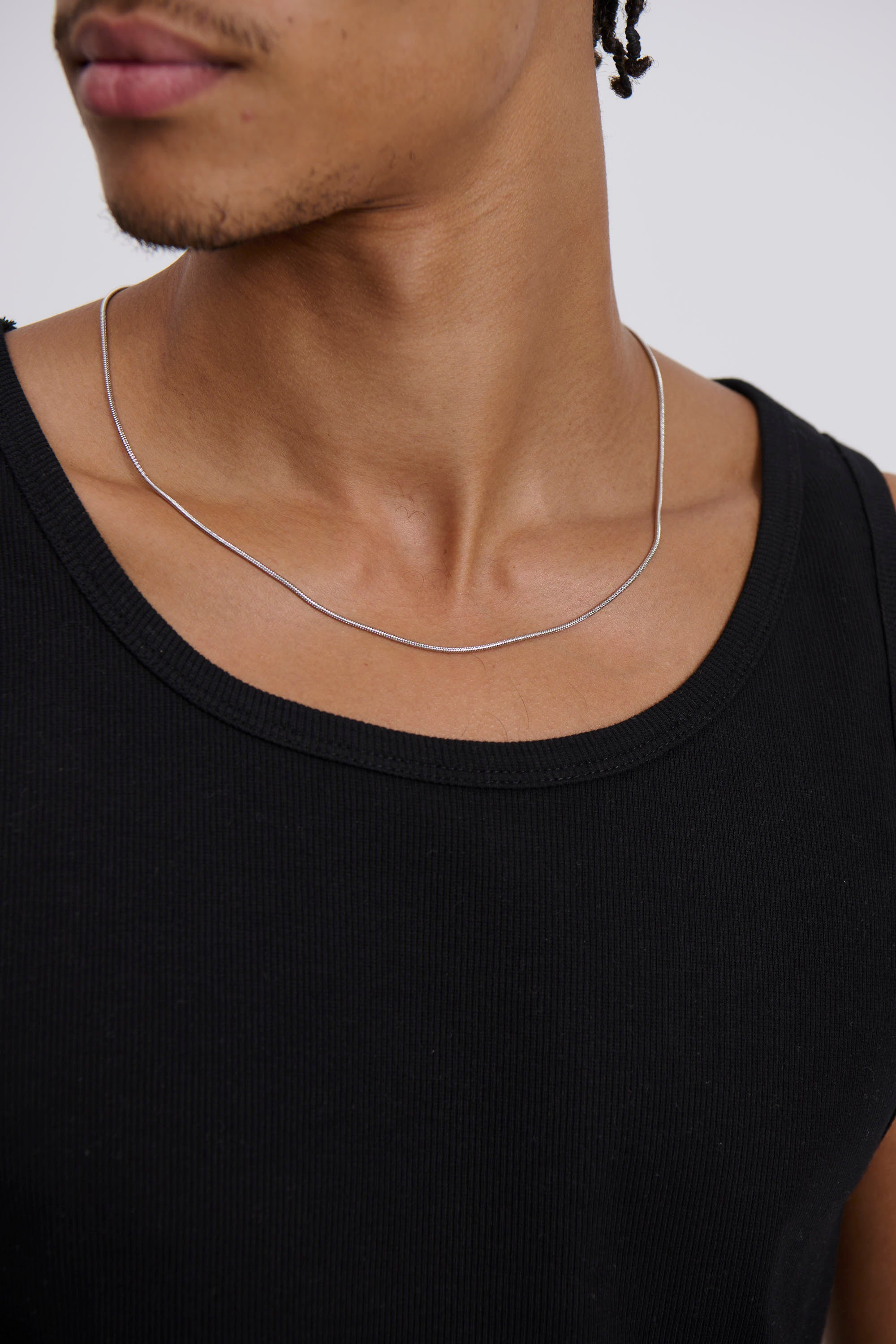 Premium NTH Snake Chain White Gold Plated