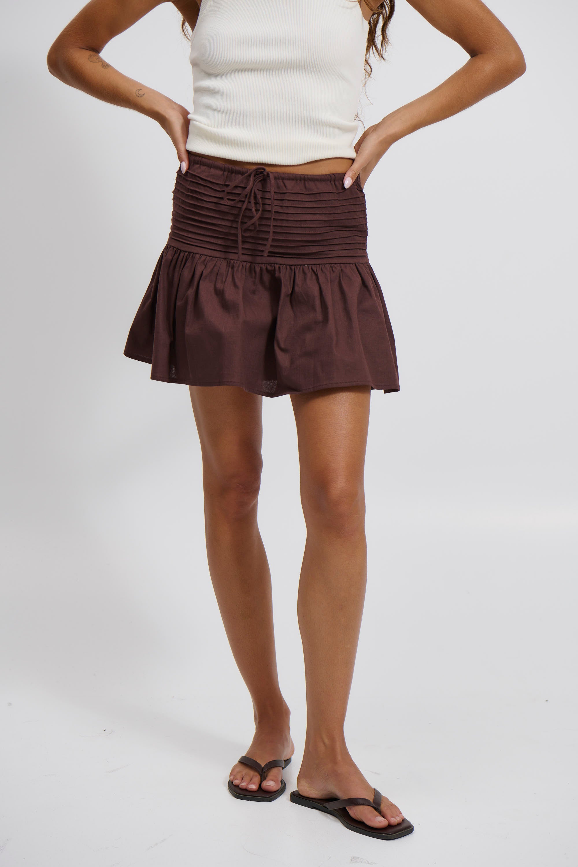 Tobias Mini Skirt Chocolate