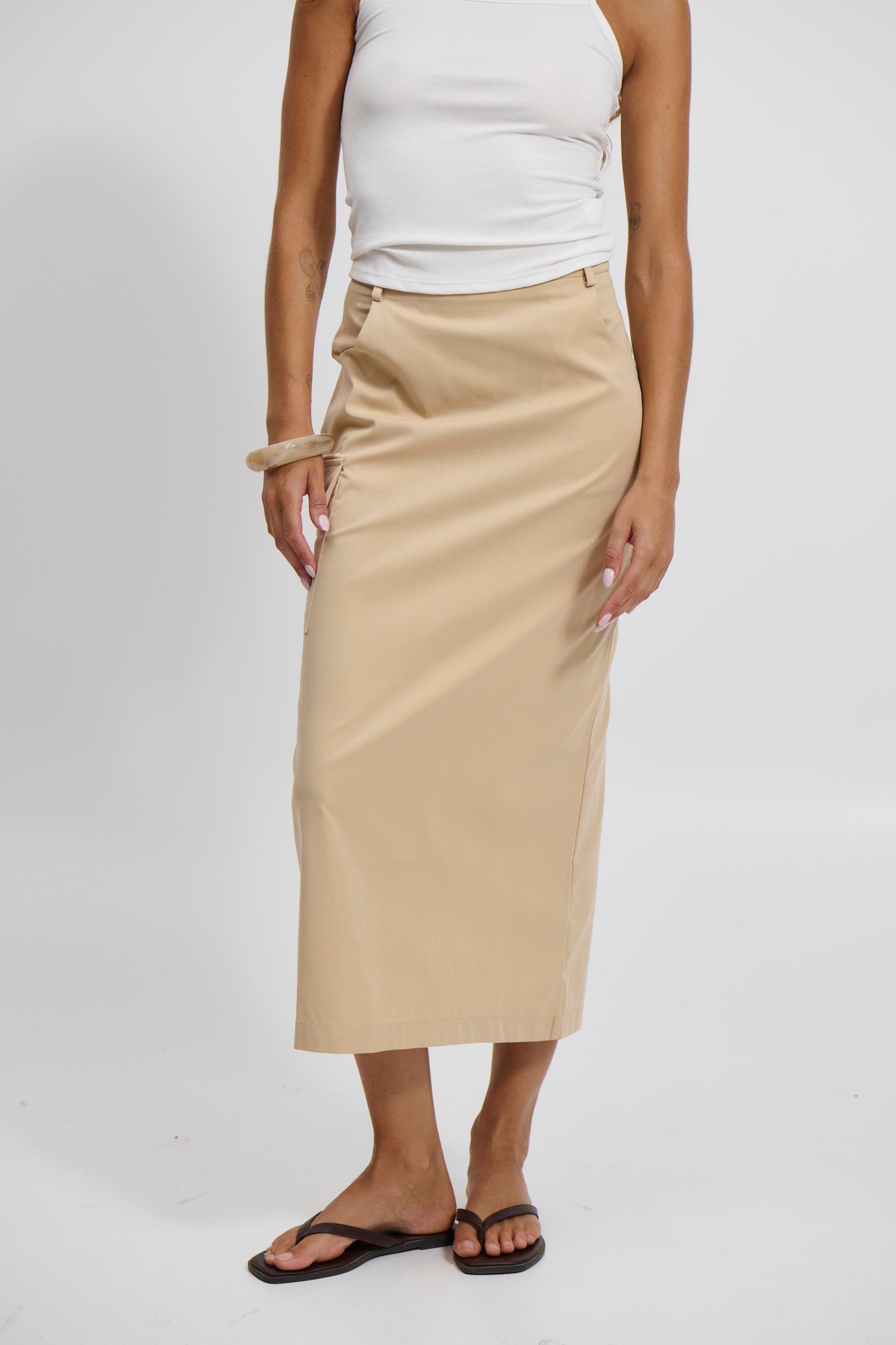 Zorania Skirt Tan - FINAL SALE