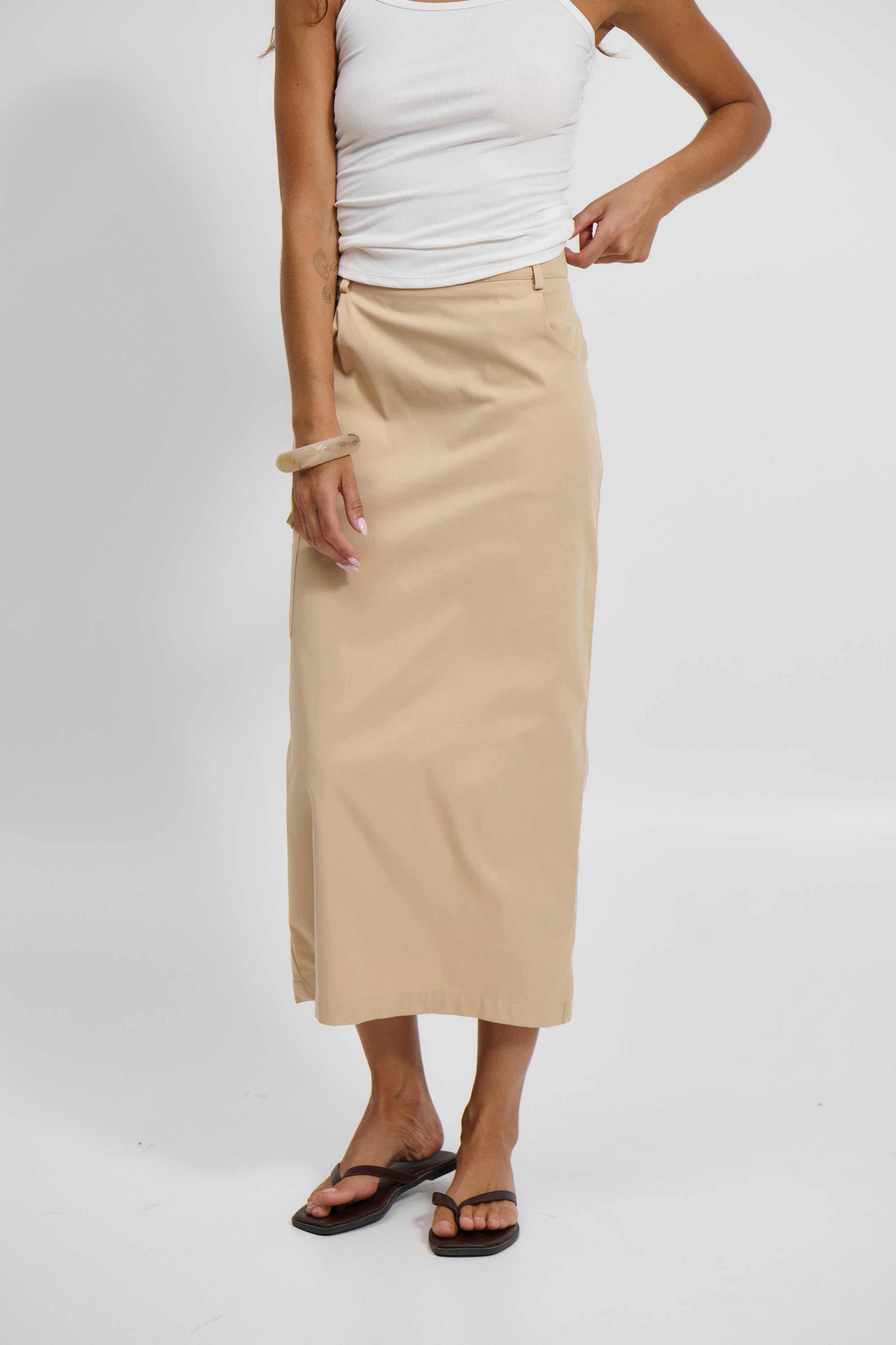 Zorania Skirt Tan - FINAL SALE