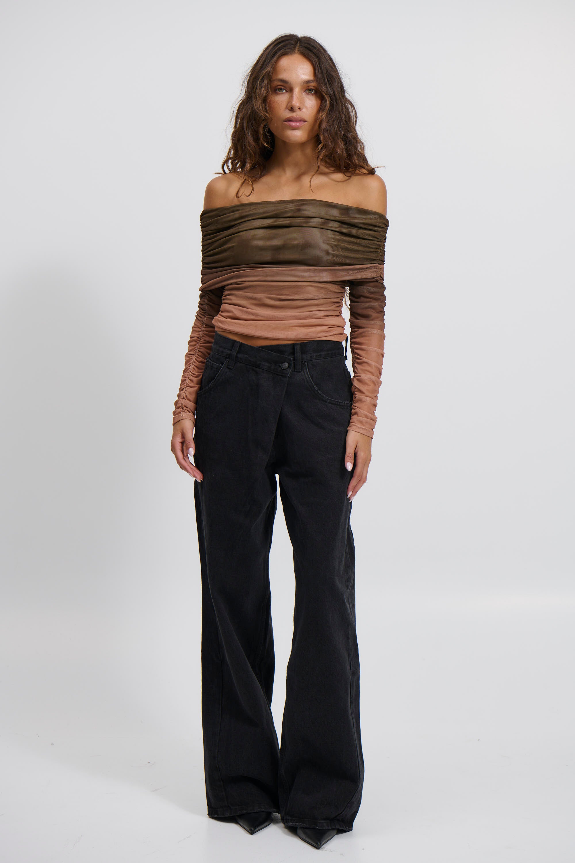 Nala Off The Shoulder Top Earth - FINAL SALE