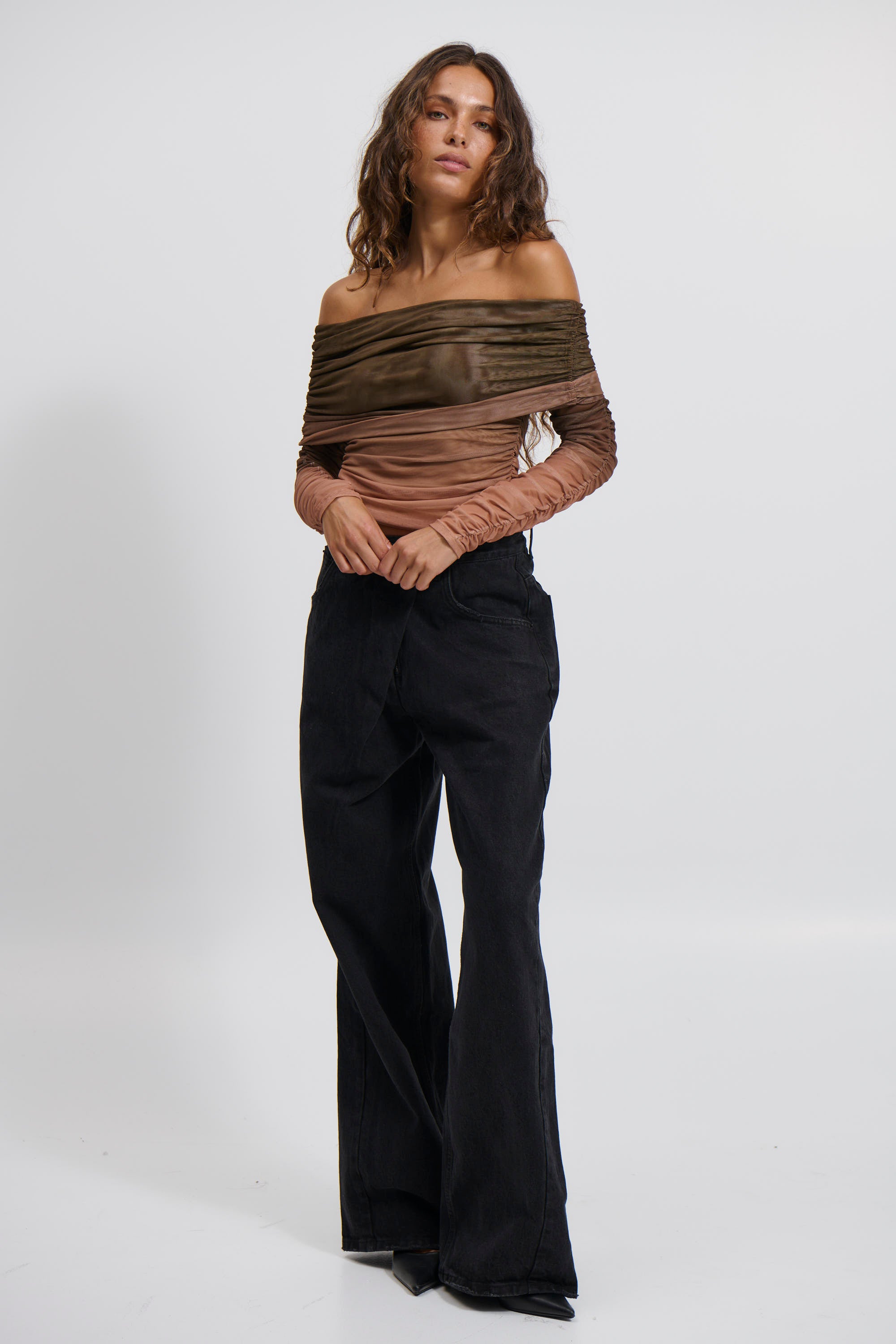 Nala Off The Shoulder Top Earth - FINAL SALE