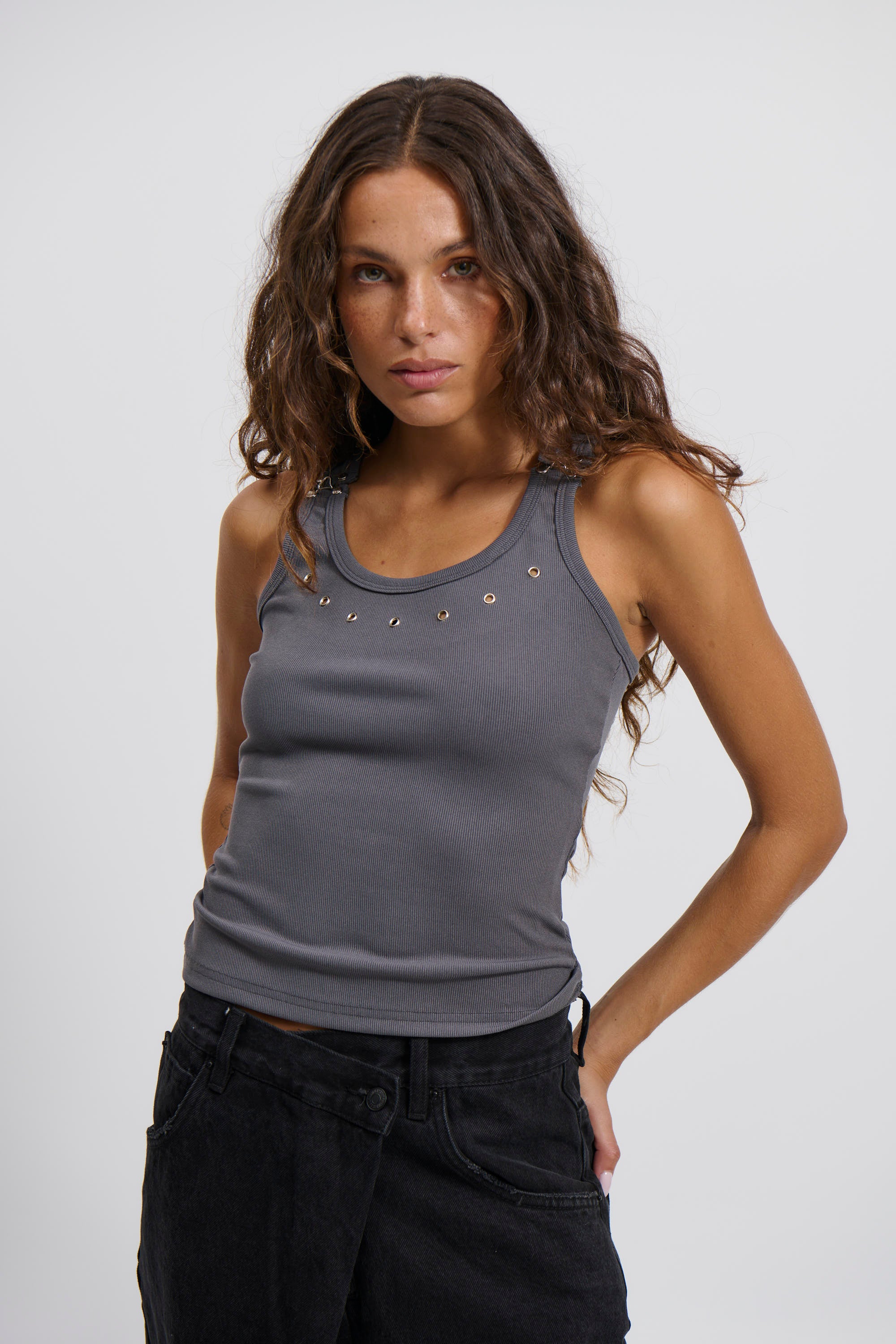 Alessia Top Dark Grey - FINAL SALE