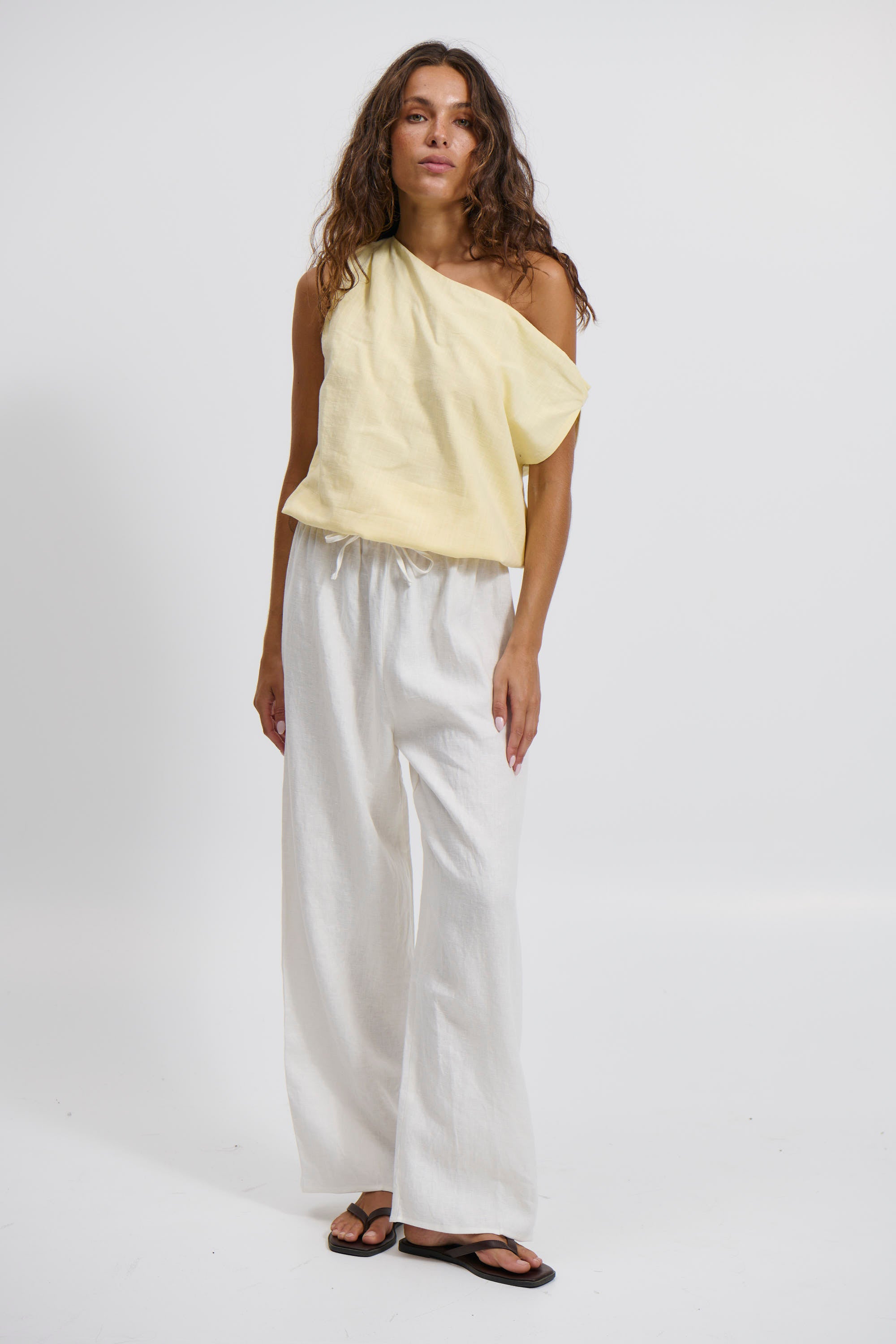 Tasha Pant White - FINAL SALE