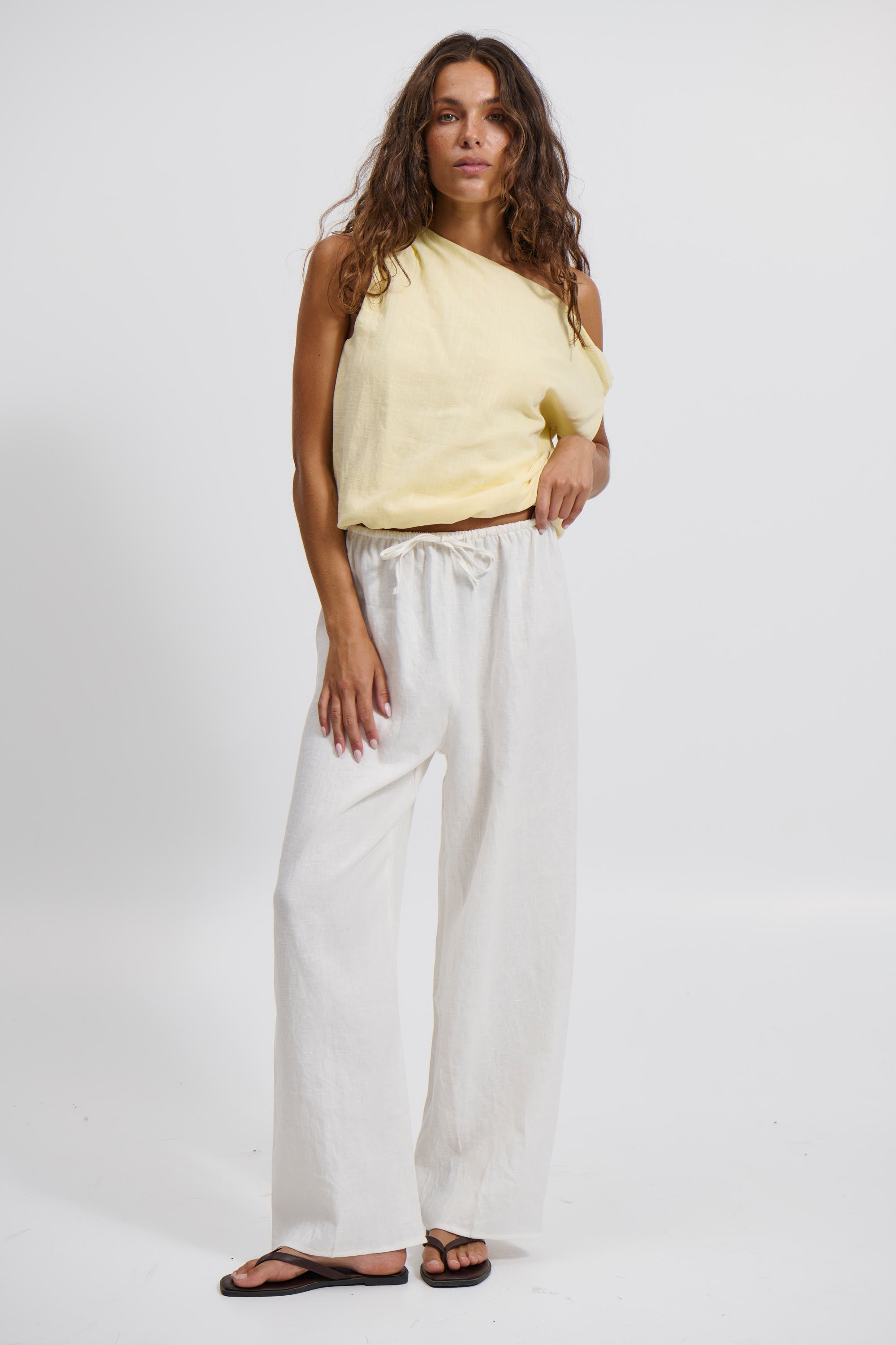 Tasha Pant White - FINAL SALE