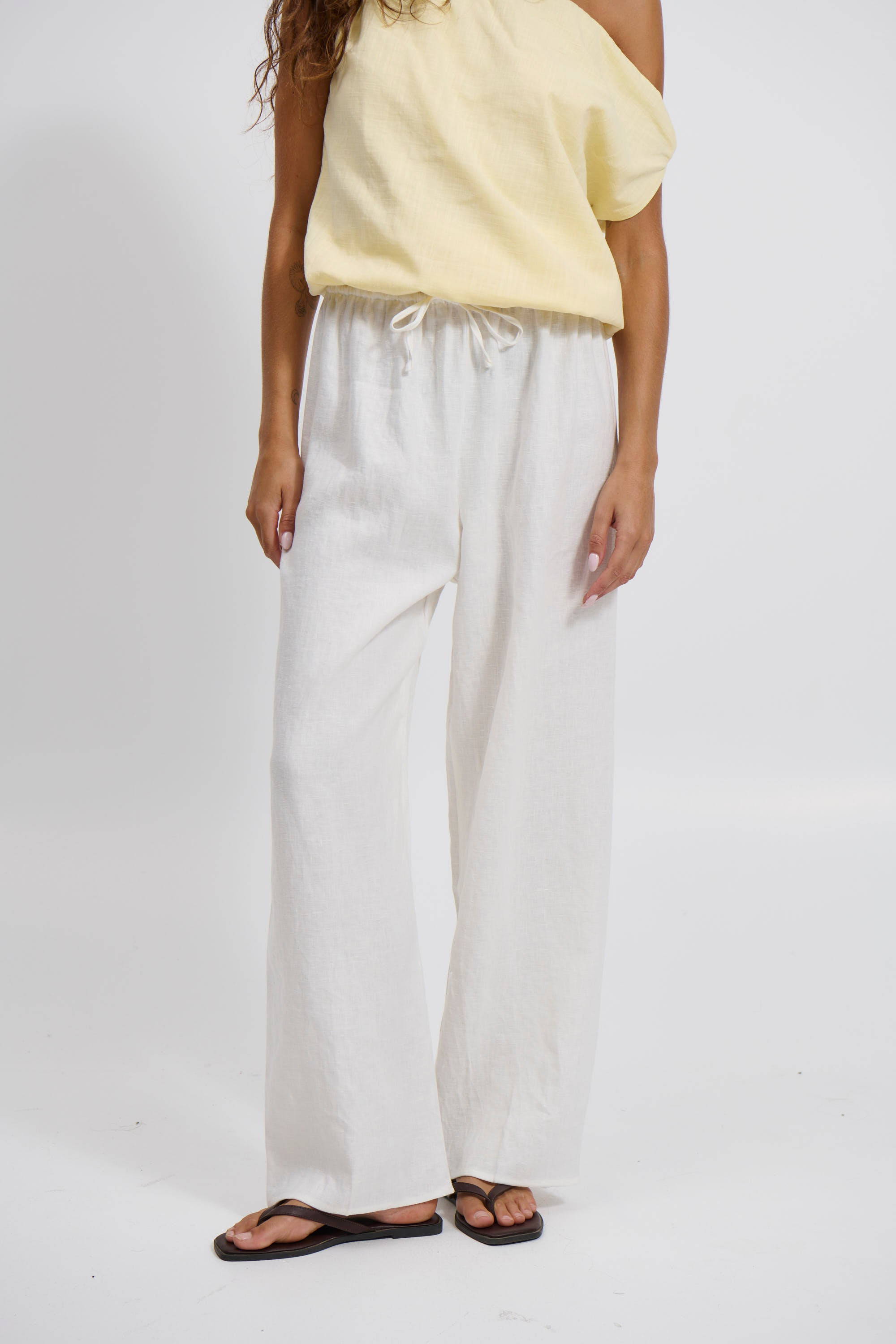 Tasha Pant White - FINAL SALE
