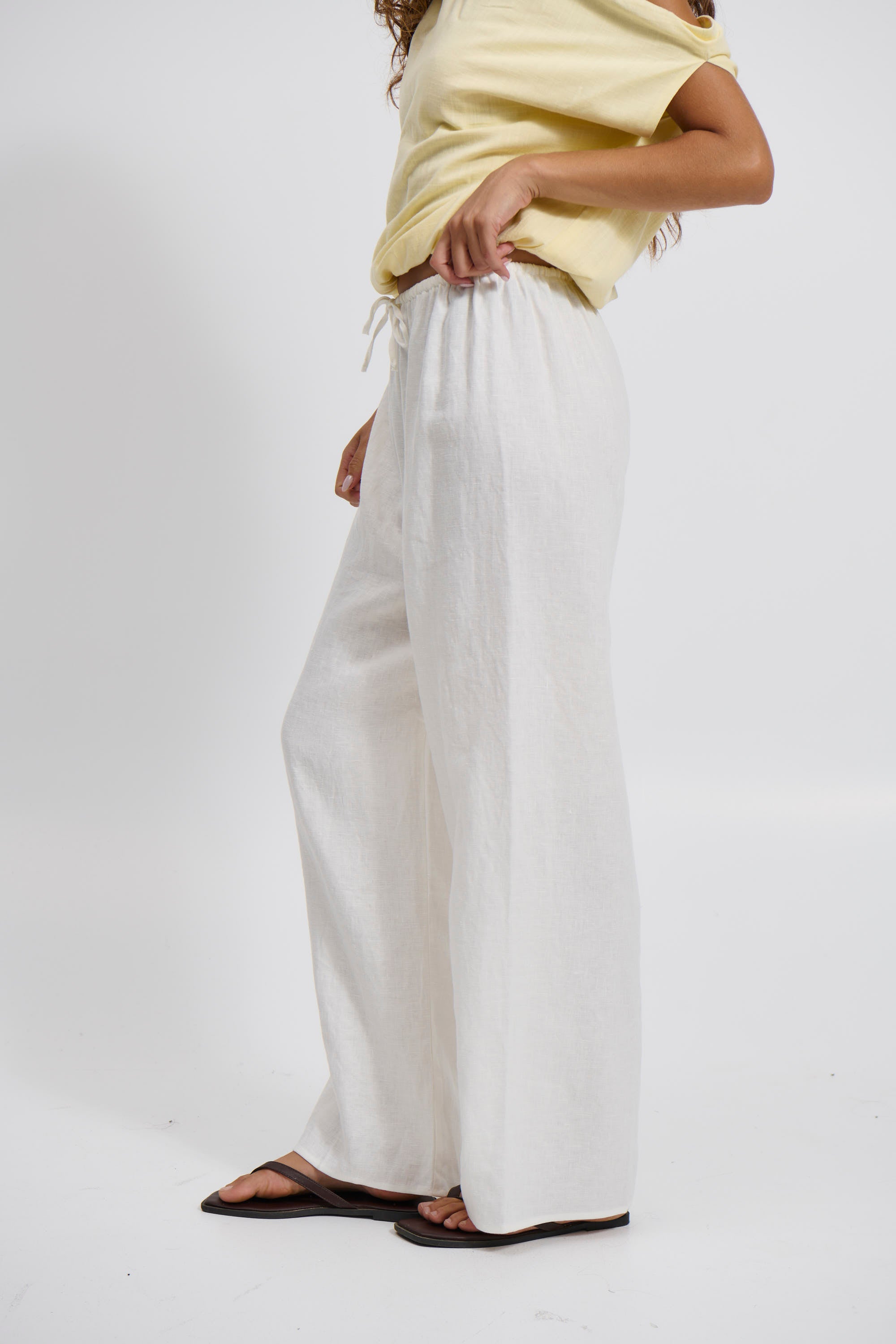 Tasha Pant White - FINAL SALE