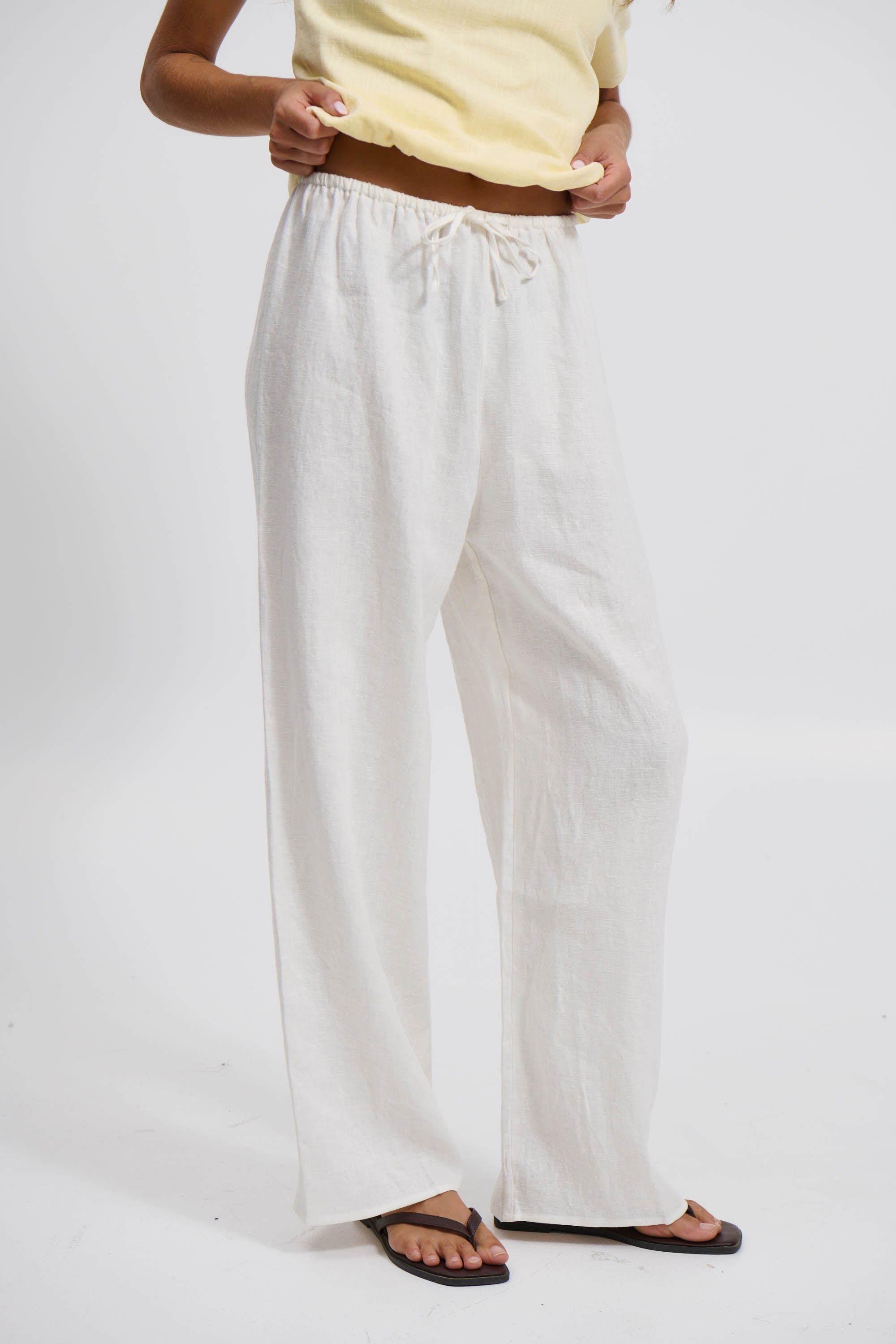 Tasha Pant White - FINAL SALE