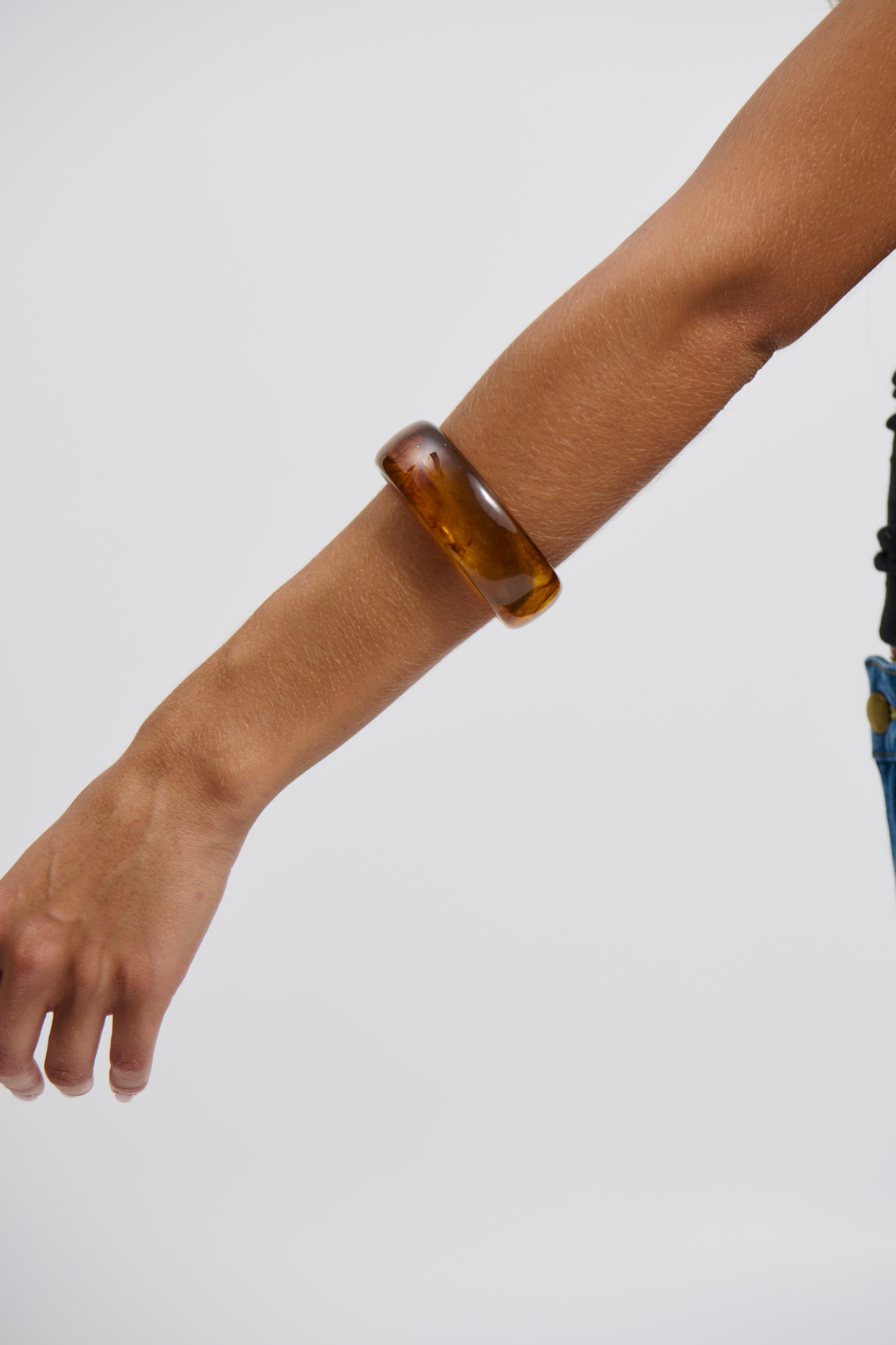 Joey Open Cuff Bangle Brown