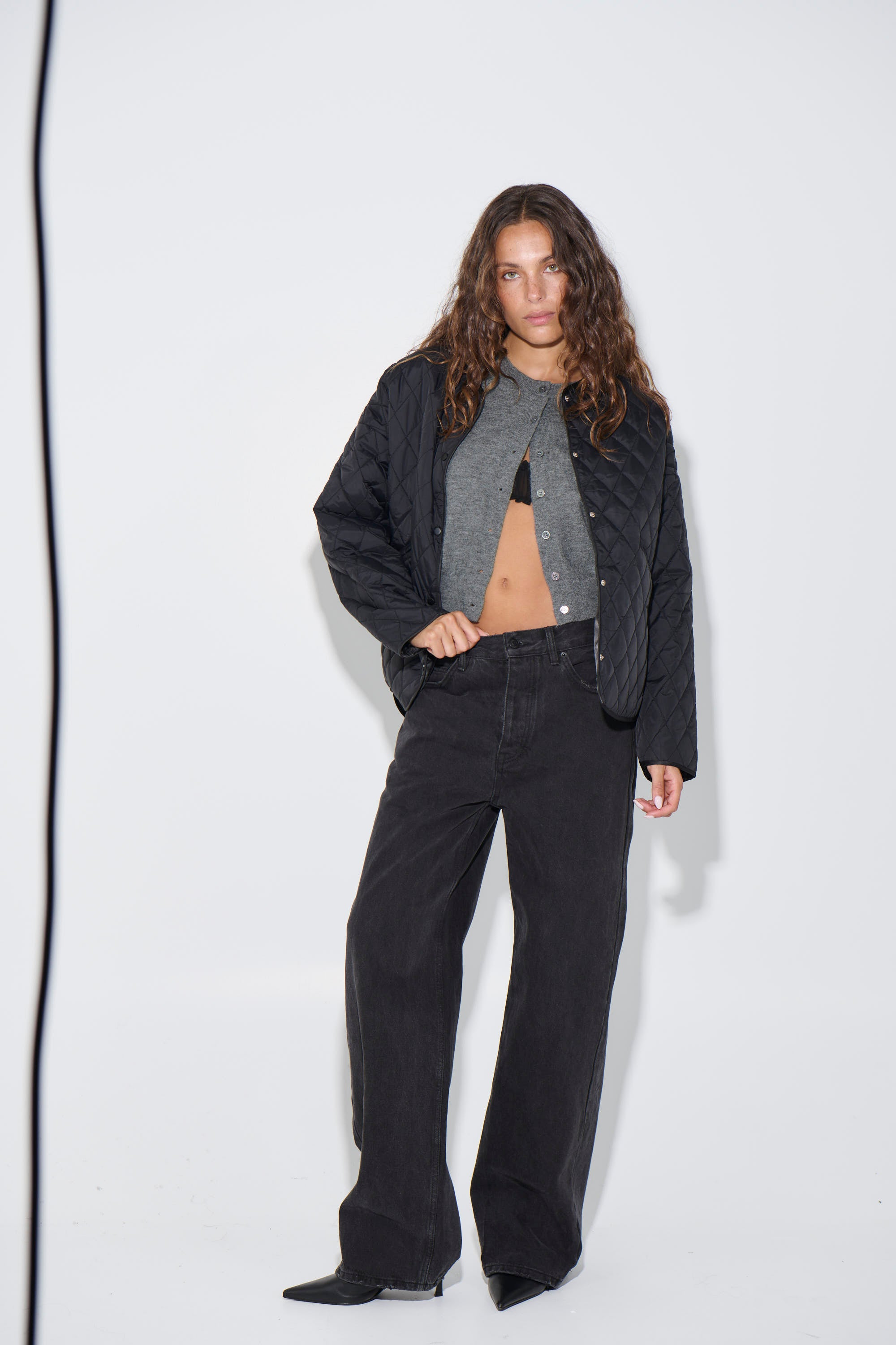 Dancia Quilted Jacket Black - FINAL SALE