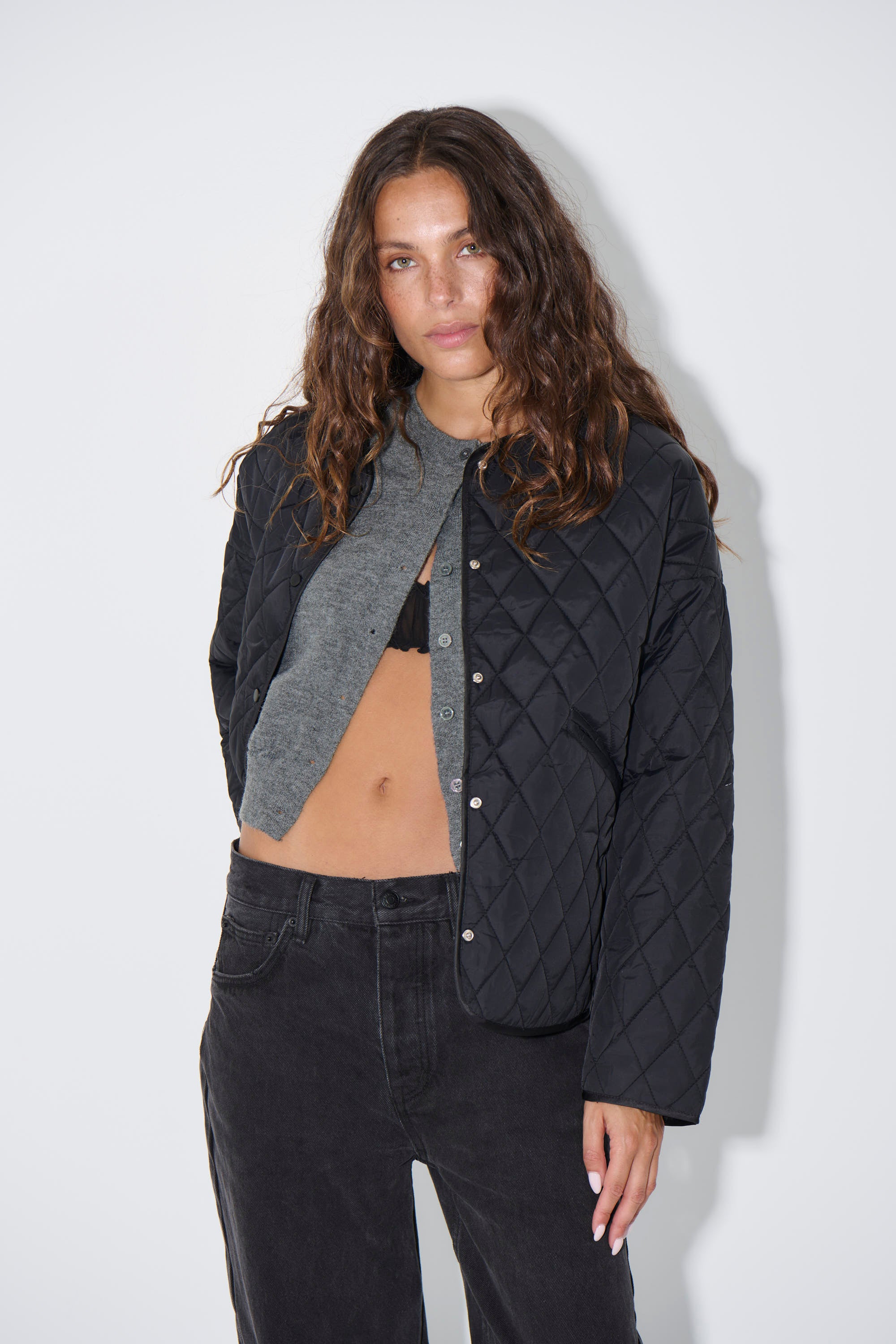 Dancia Quilted Jacket Black - FINAL SALE