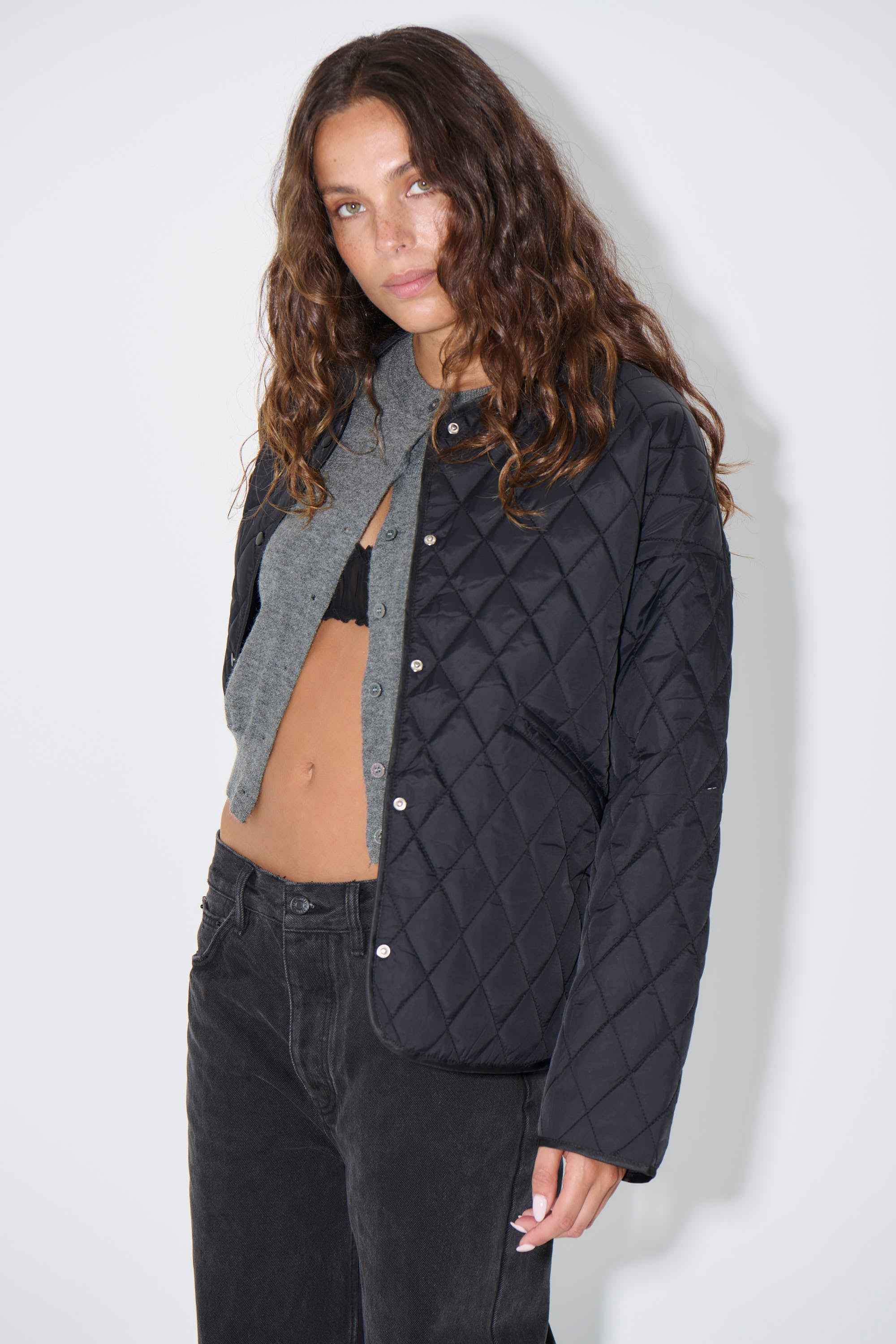 Dancia Quilted Jacket Black - FINAL SALE