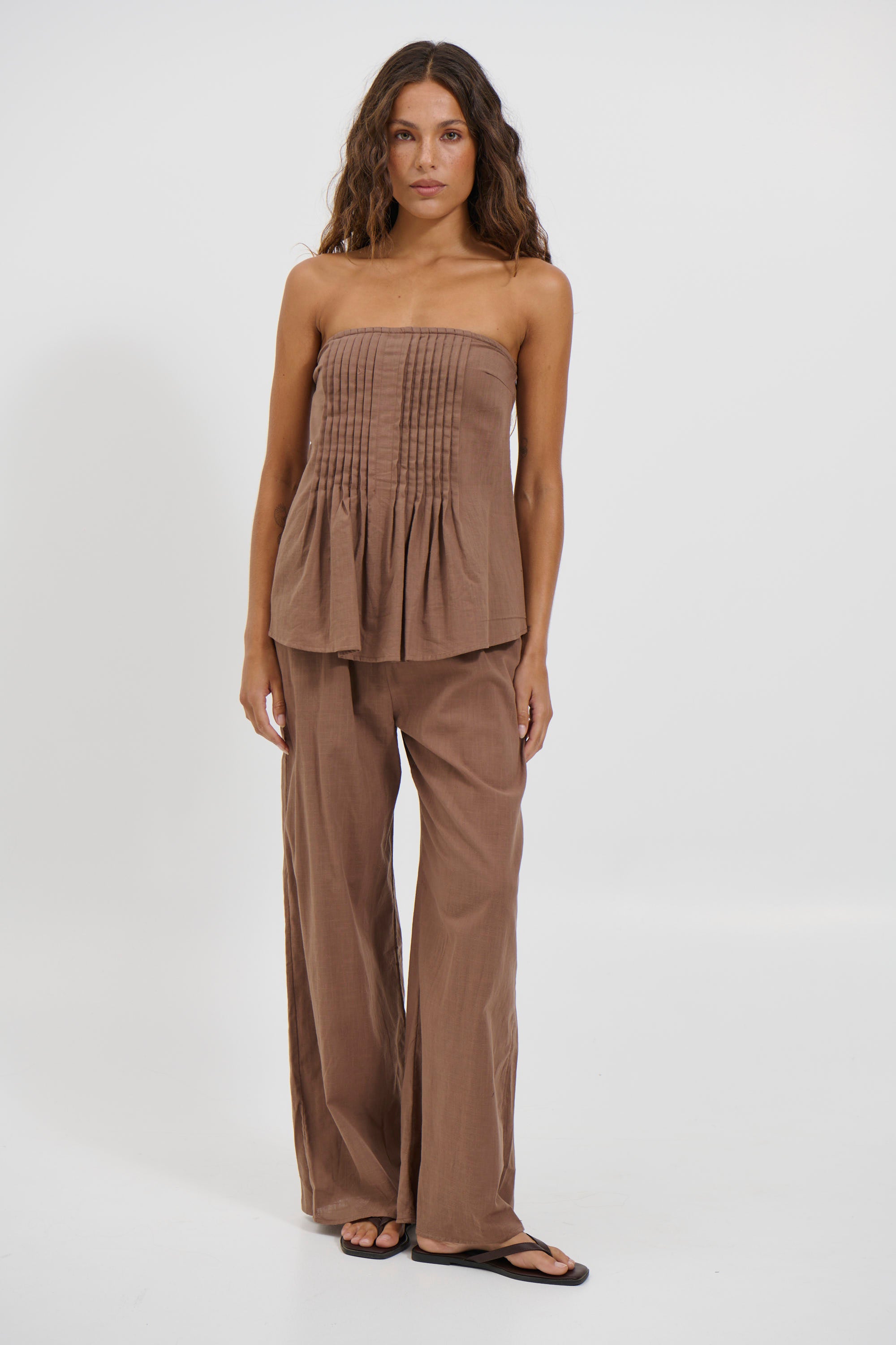 Ginny Pant Set Chocolate - FINAL SALE