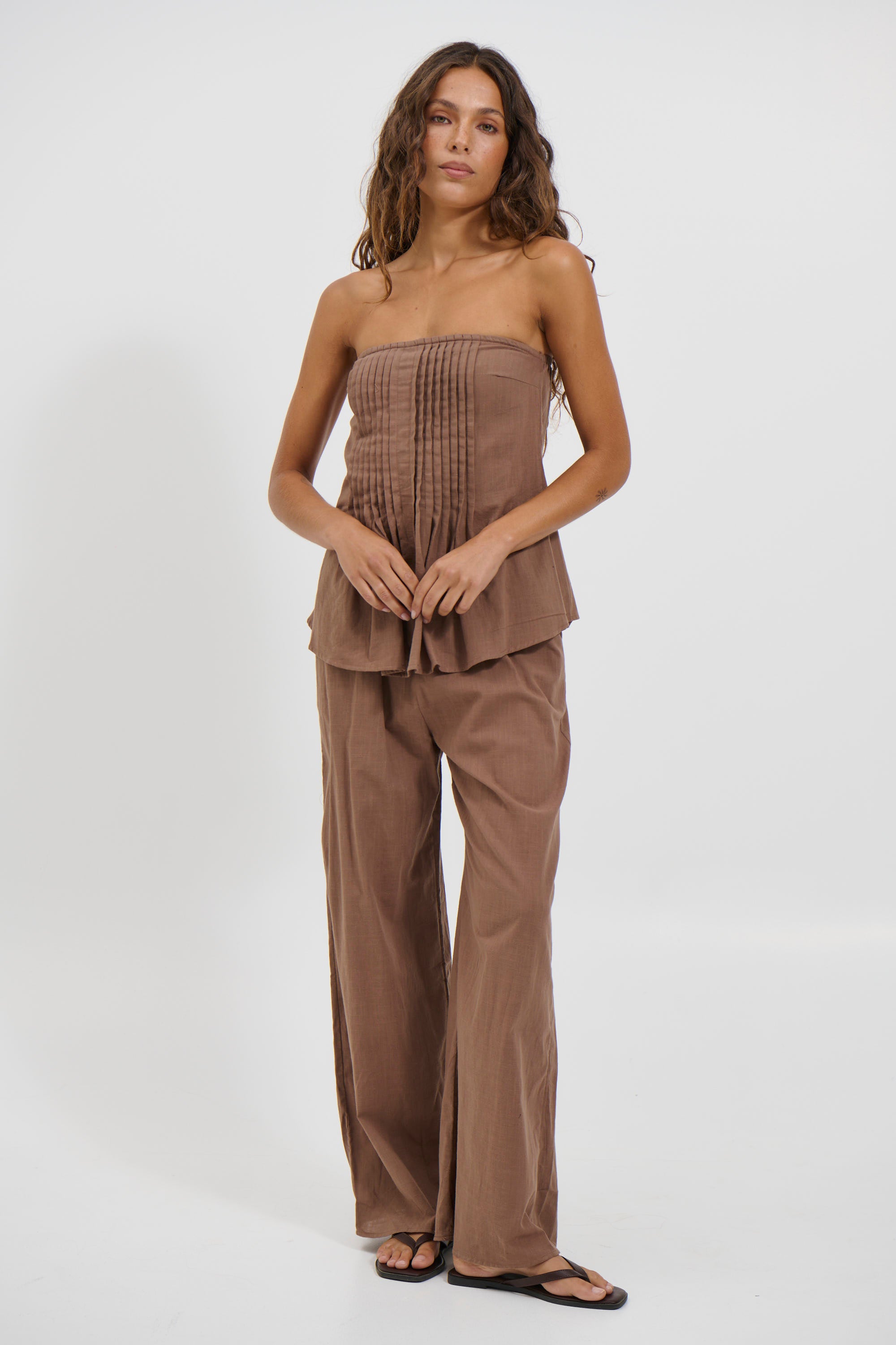 Ginny Pant Set Chocolate - FINAL SALE