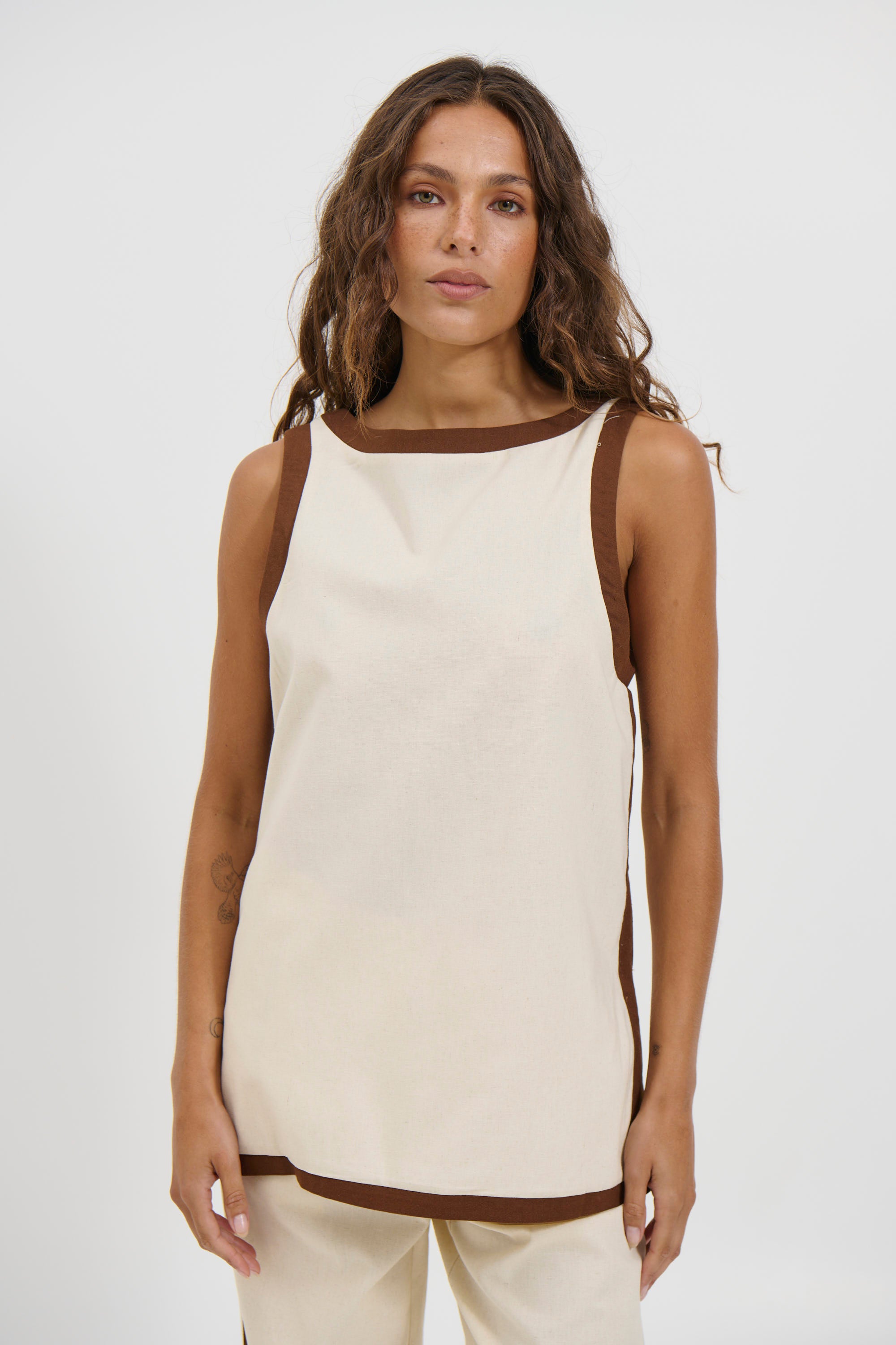 Pia Top Beige - FINAL SALE