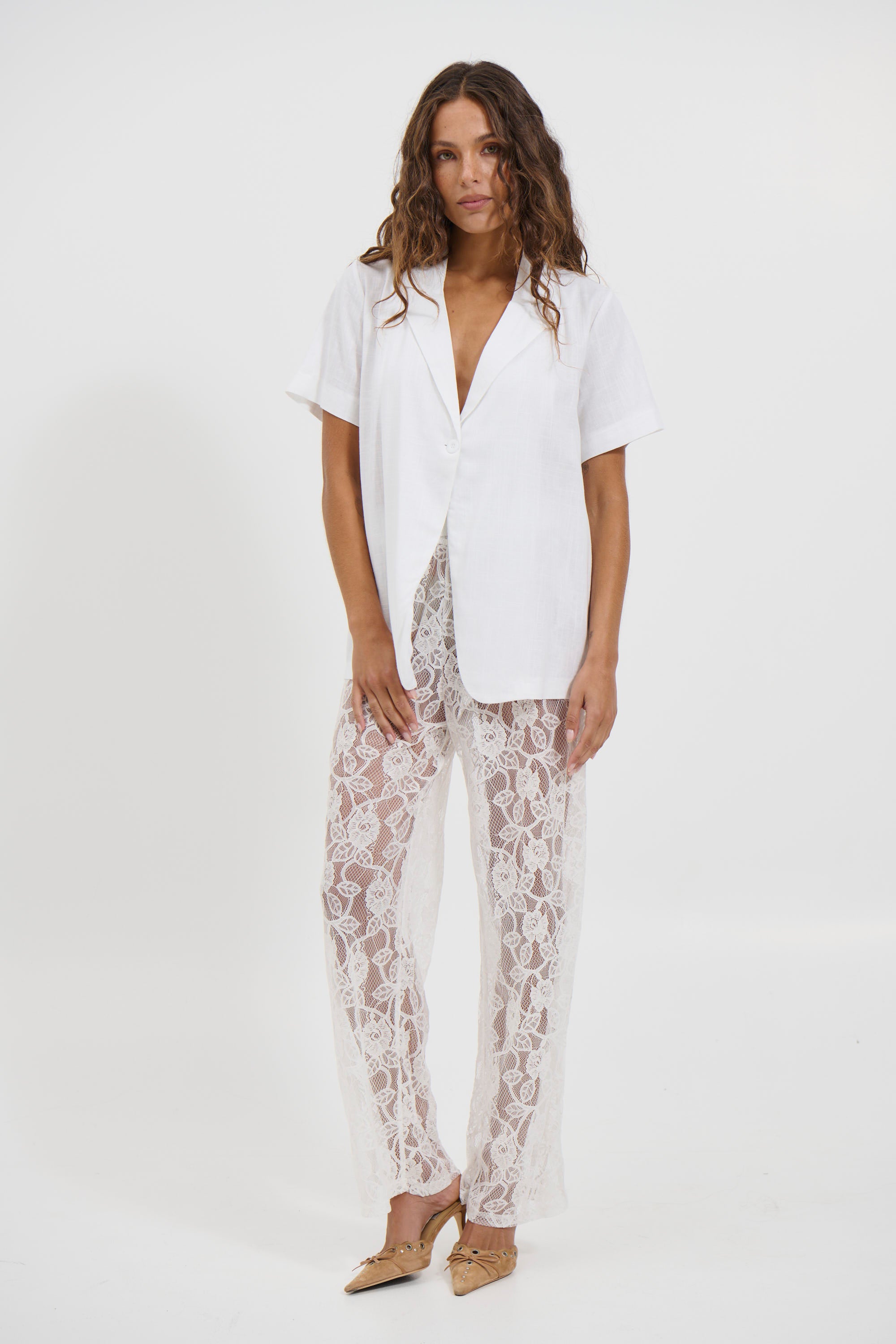 Karla Short Sleeve Shirt White