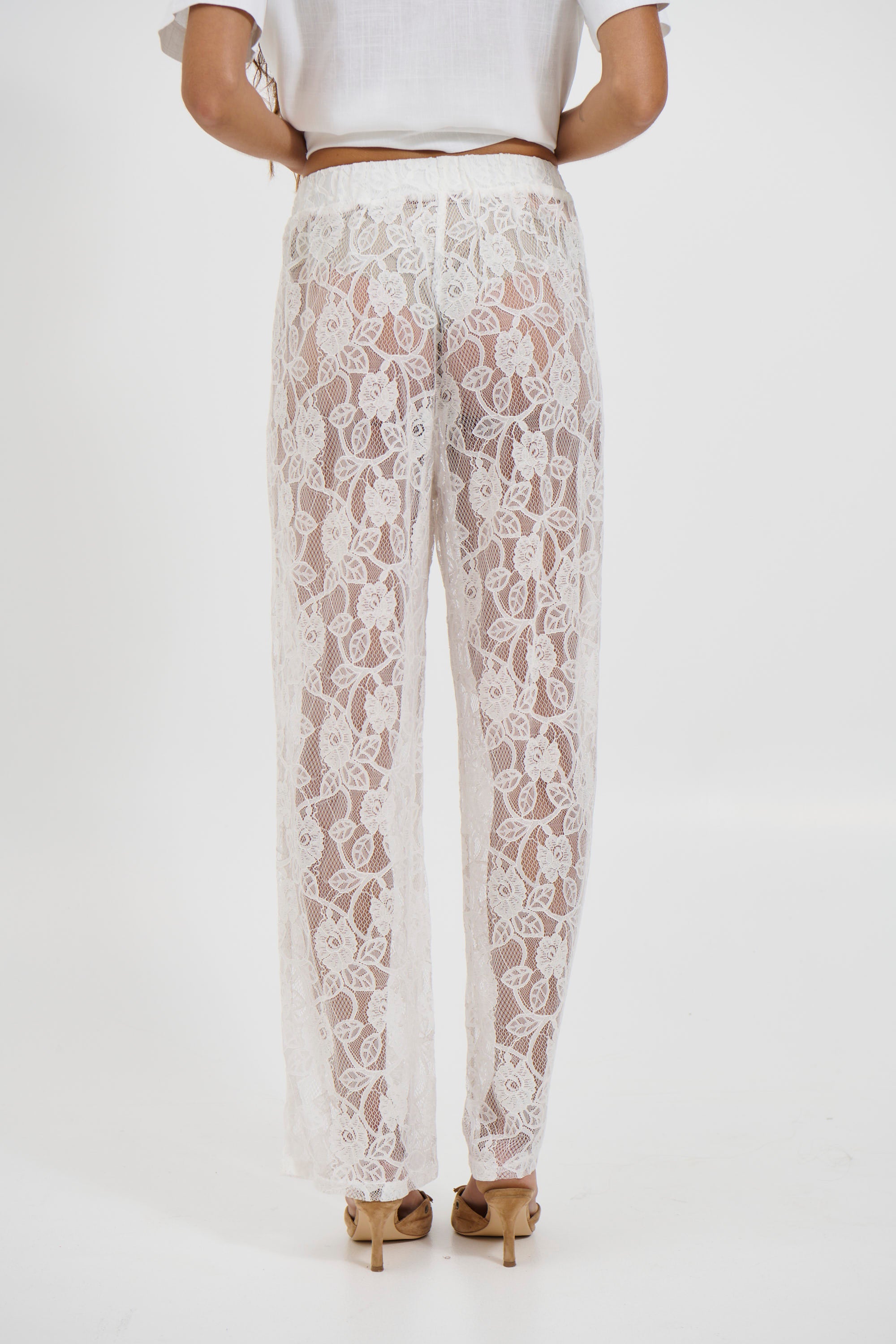 Tamika Lace Pant White