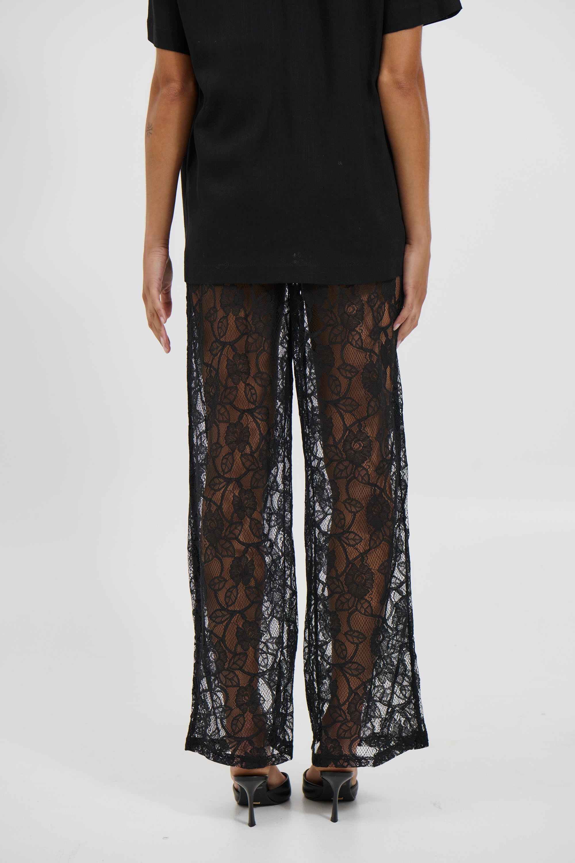 Tamika Lace Pant Black