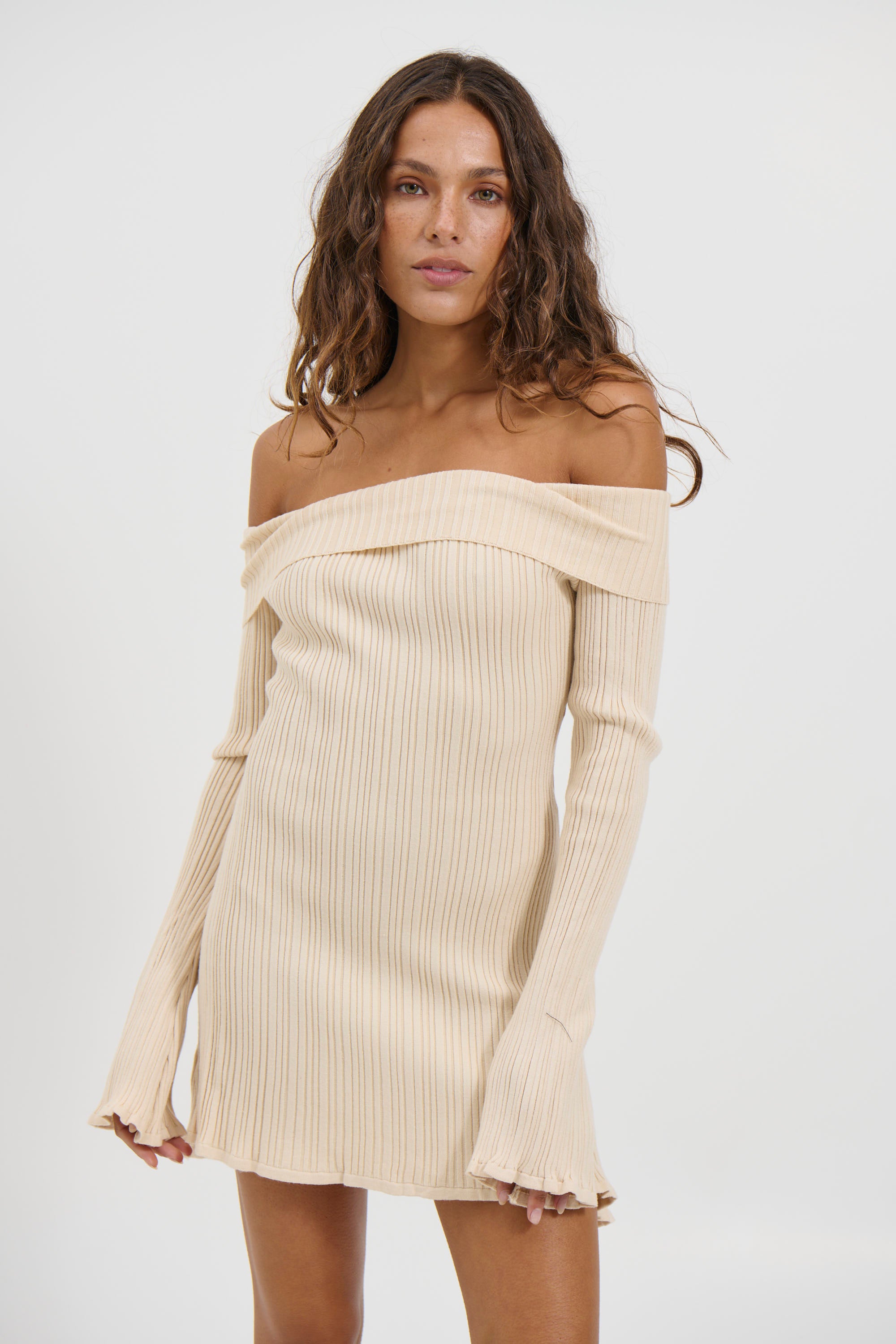 Arianna Mini Dress Beige