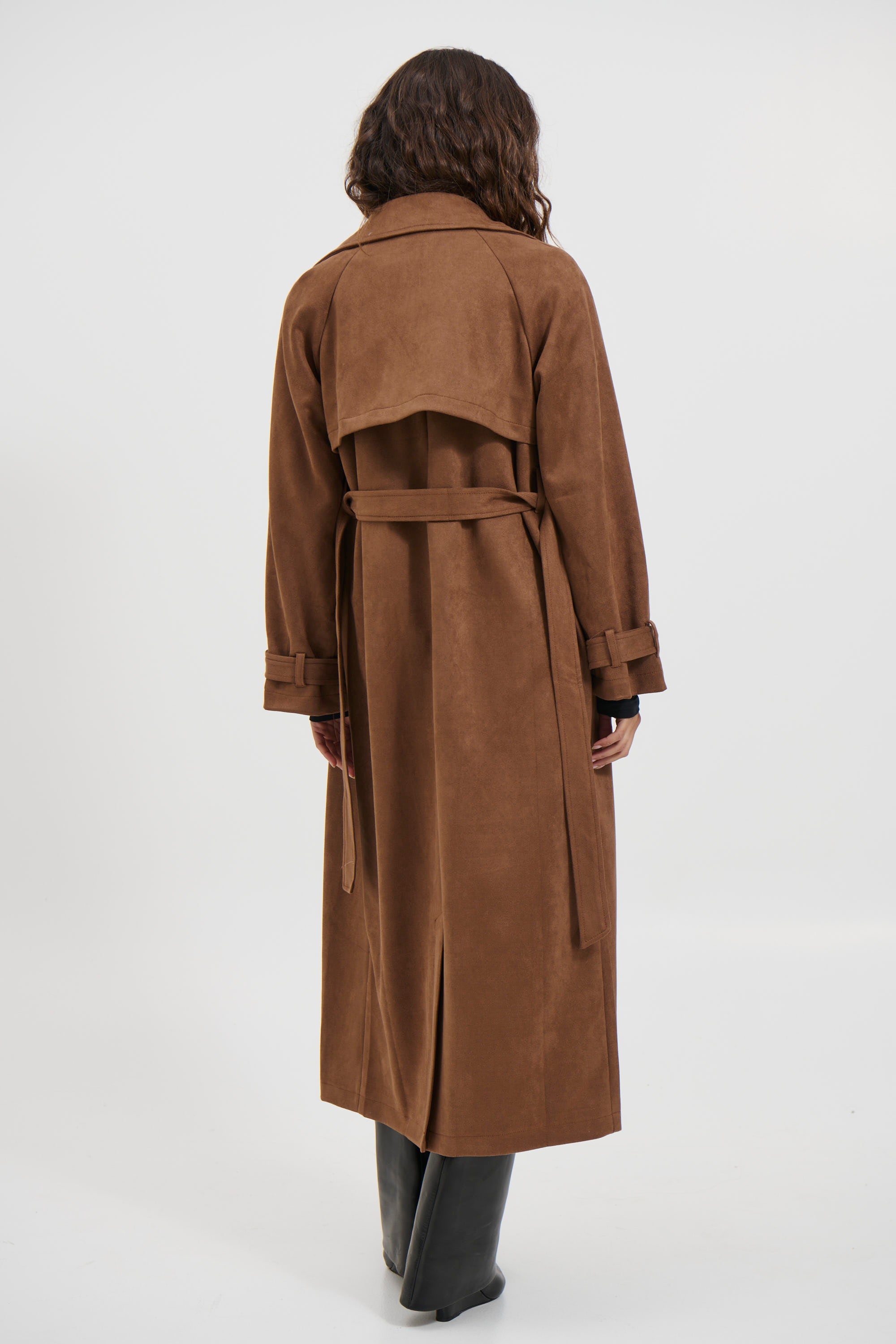 Peppa Suede Trench Brown